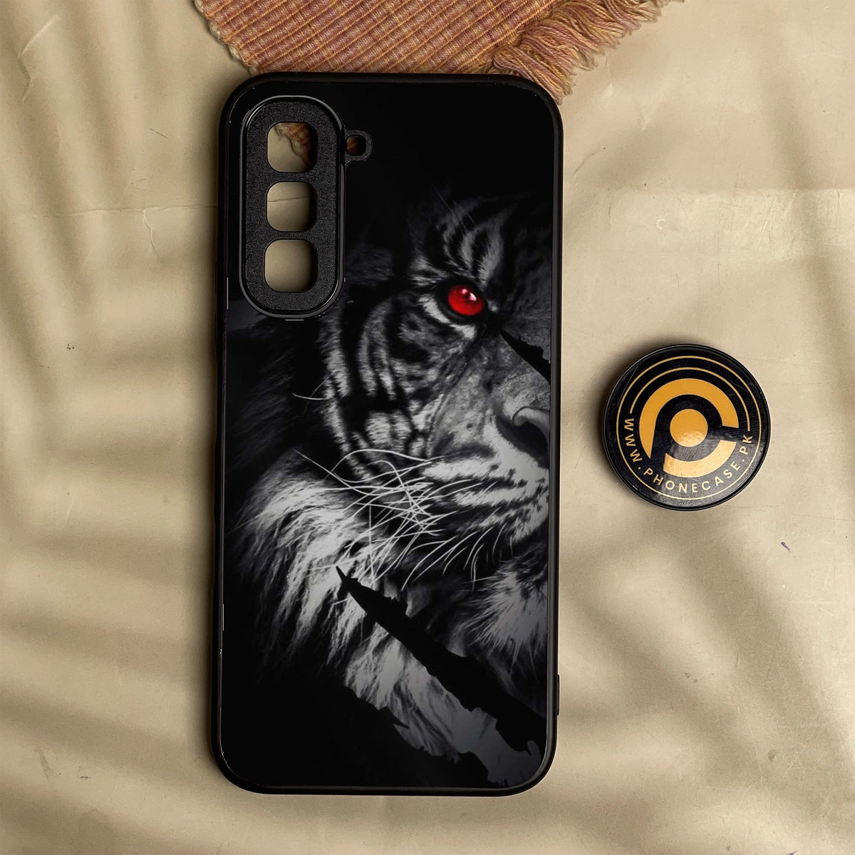 Infinix Hot 70 - Tiger Design 7 - Premium Metal Printed Soft Bumper Shock Proof Case