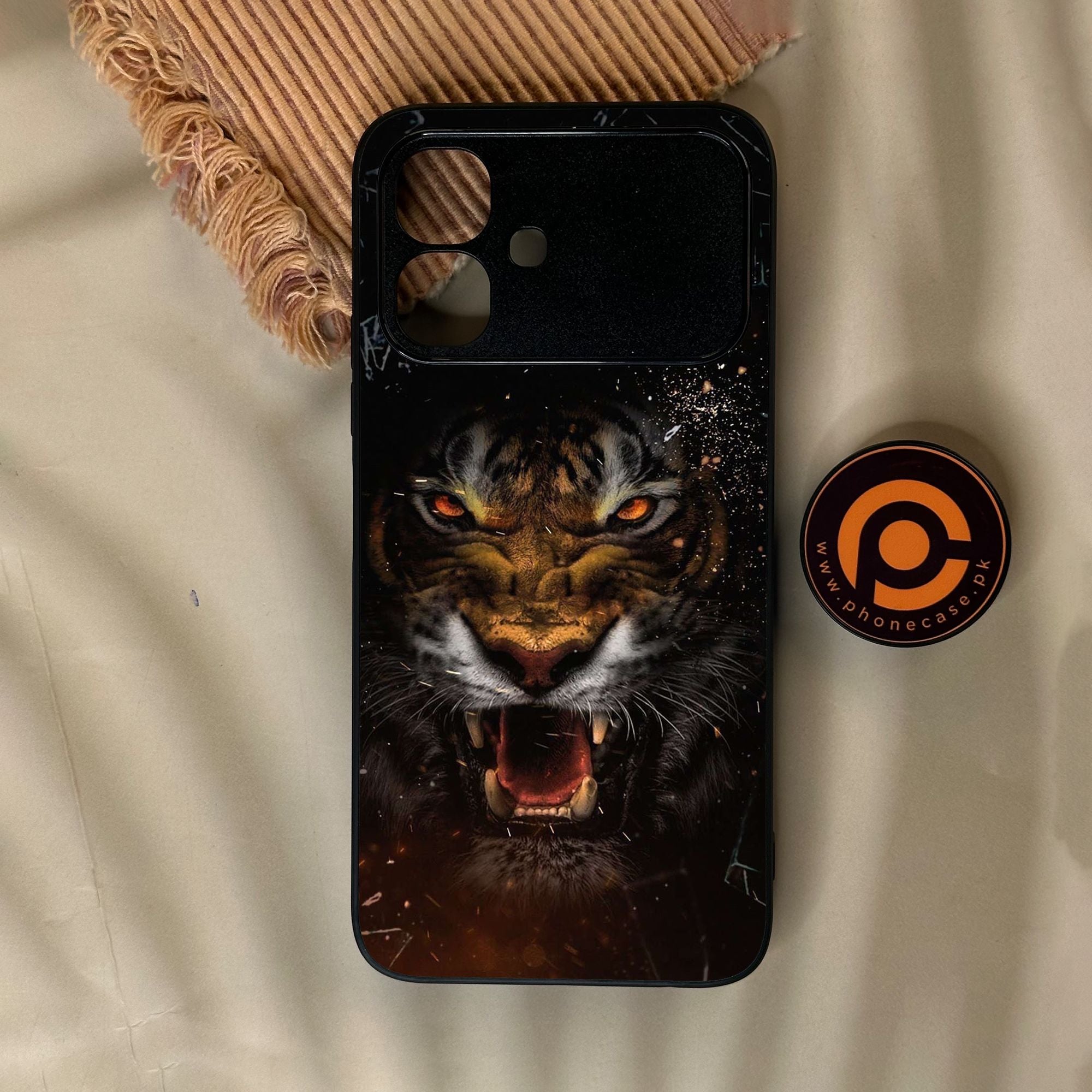 Infinix Smart 20 - Tiger Design 9 - Premium Metal Printed Soft Bumper Shock Proof Case