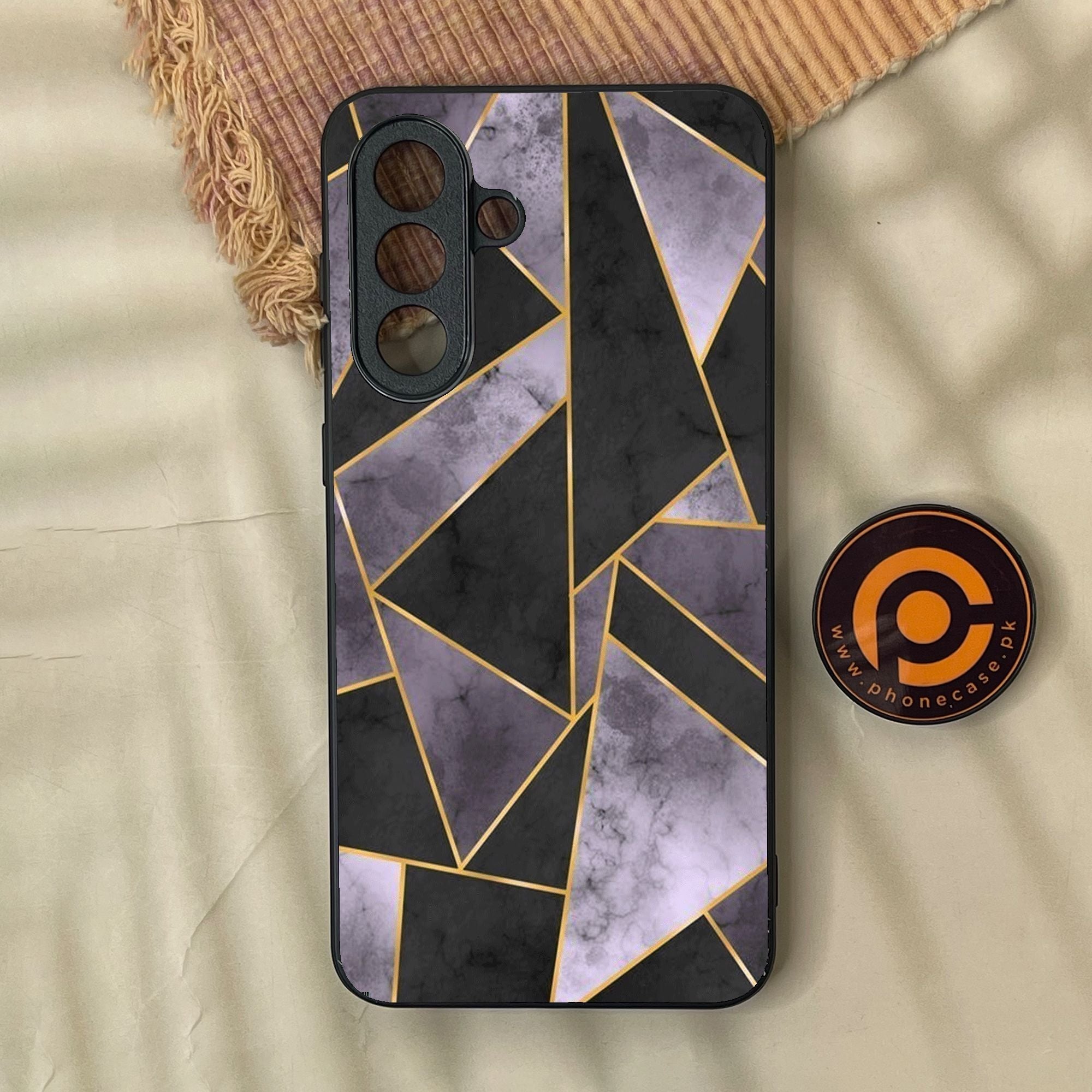 Samsung Galaxy A57 - Geometric Design 8 - Premium Metal Printed Soft Bumper Shock Proof Case