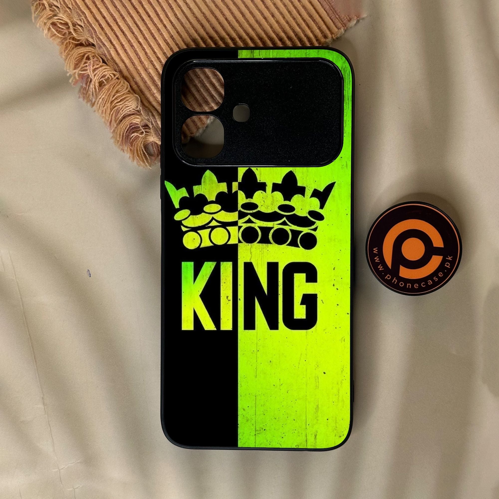 Infinix Smart 20 - King Design 3 - Premium Metal Printed Soft Bumper Shock Proof Case