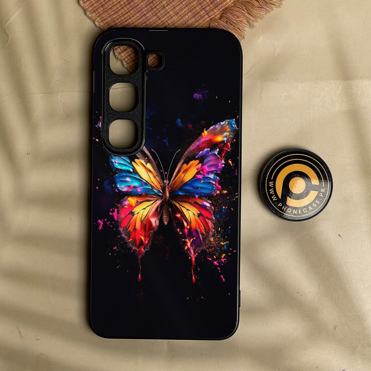 Infinix Hot 70 Pro - Butterflies Design 7 - Premium Metal Printed Soft Bumper Shock Proof Case