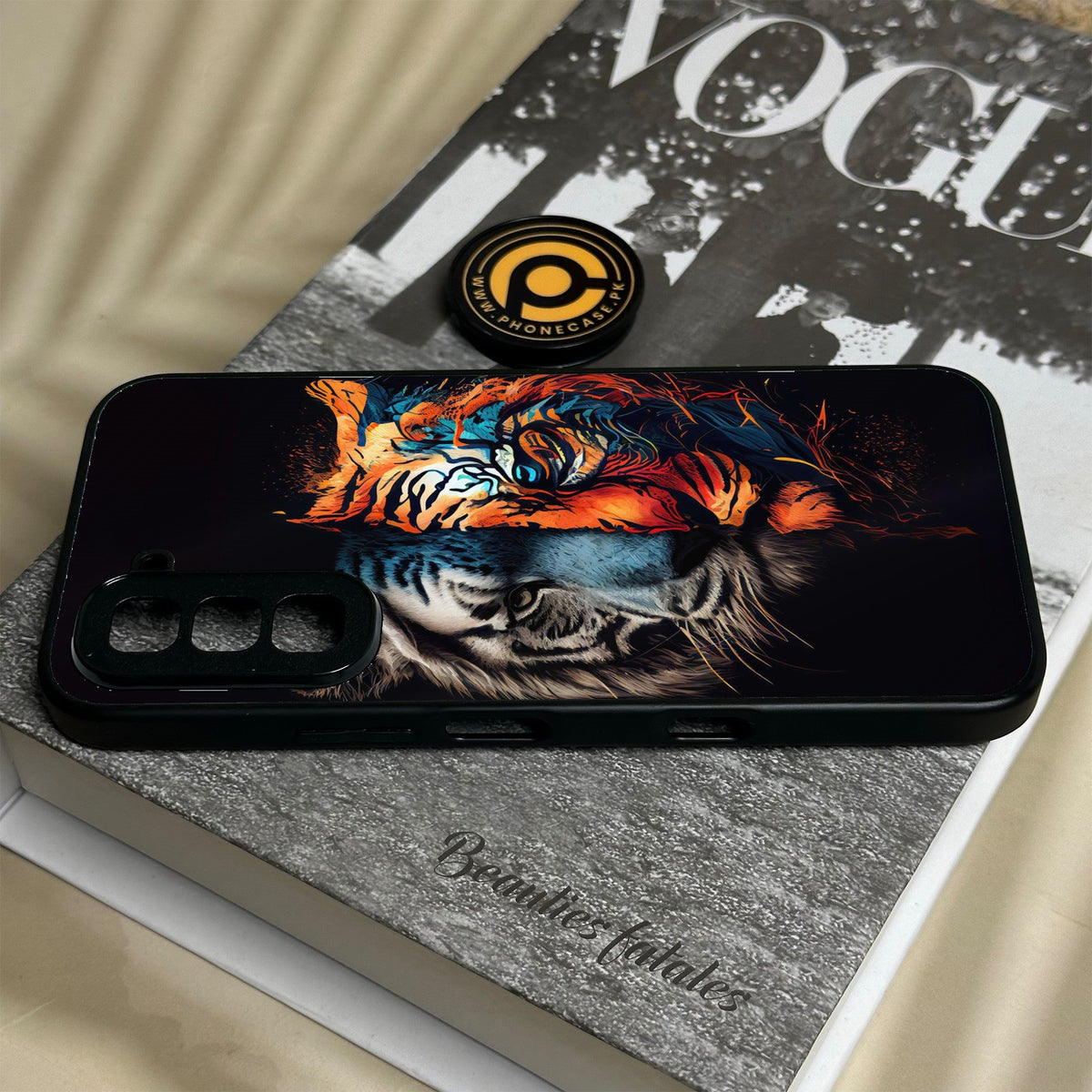 Infinix Hot 70 - Tiger 2.0 Design 1 - Premium Metal Printed Soft Bumper Shock Proof Case