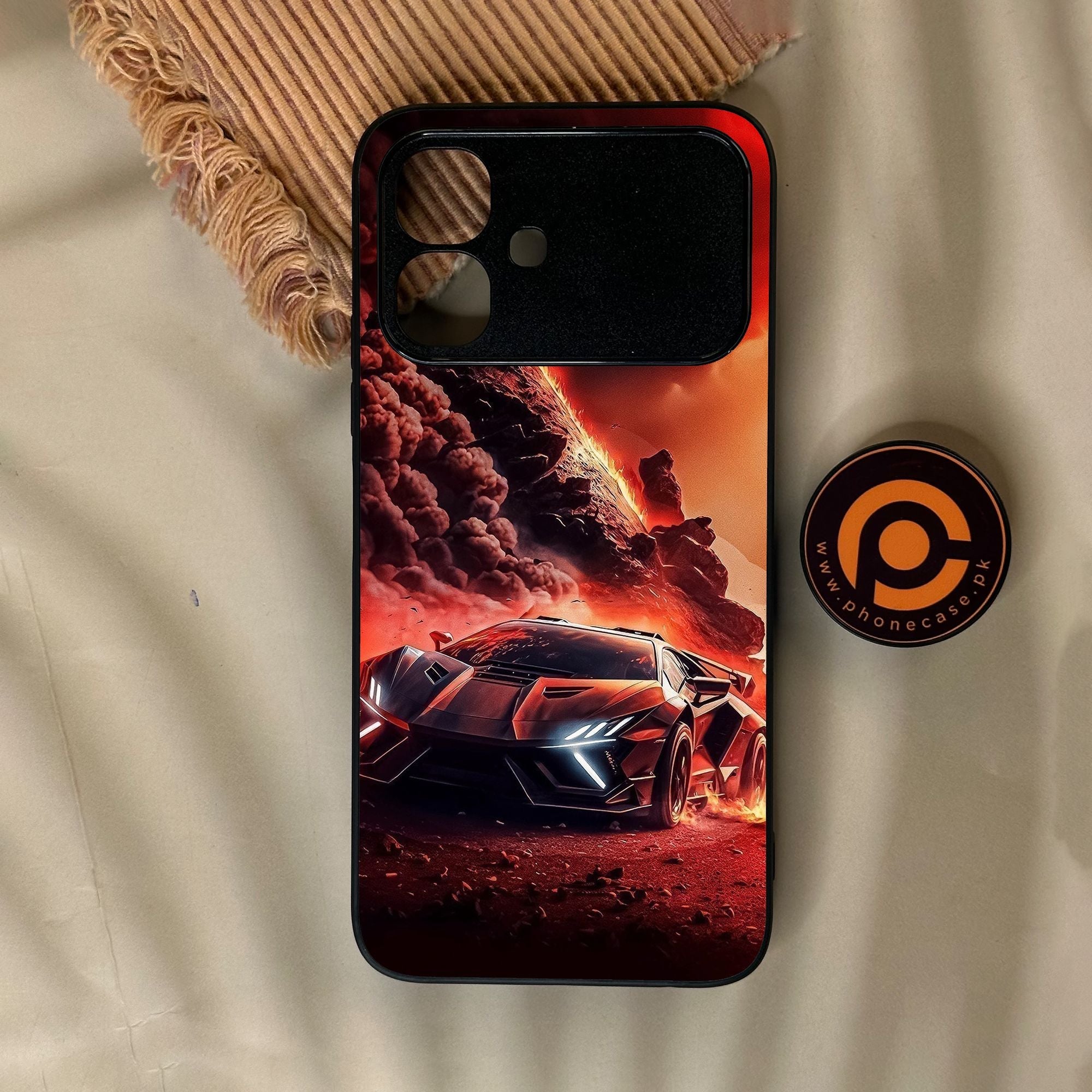 Infinix Smart 20 - Racing Design 7 - Premium Metal Printed Soft Bumper Shock Proof Case