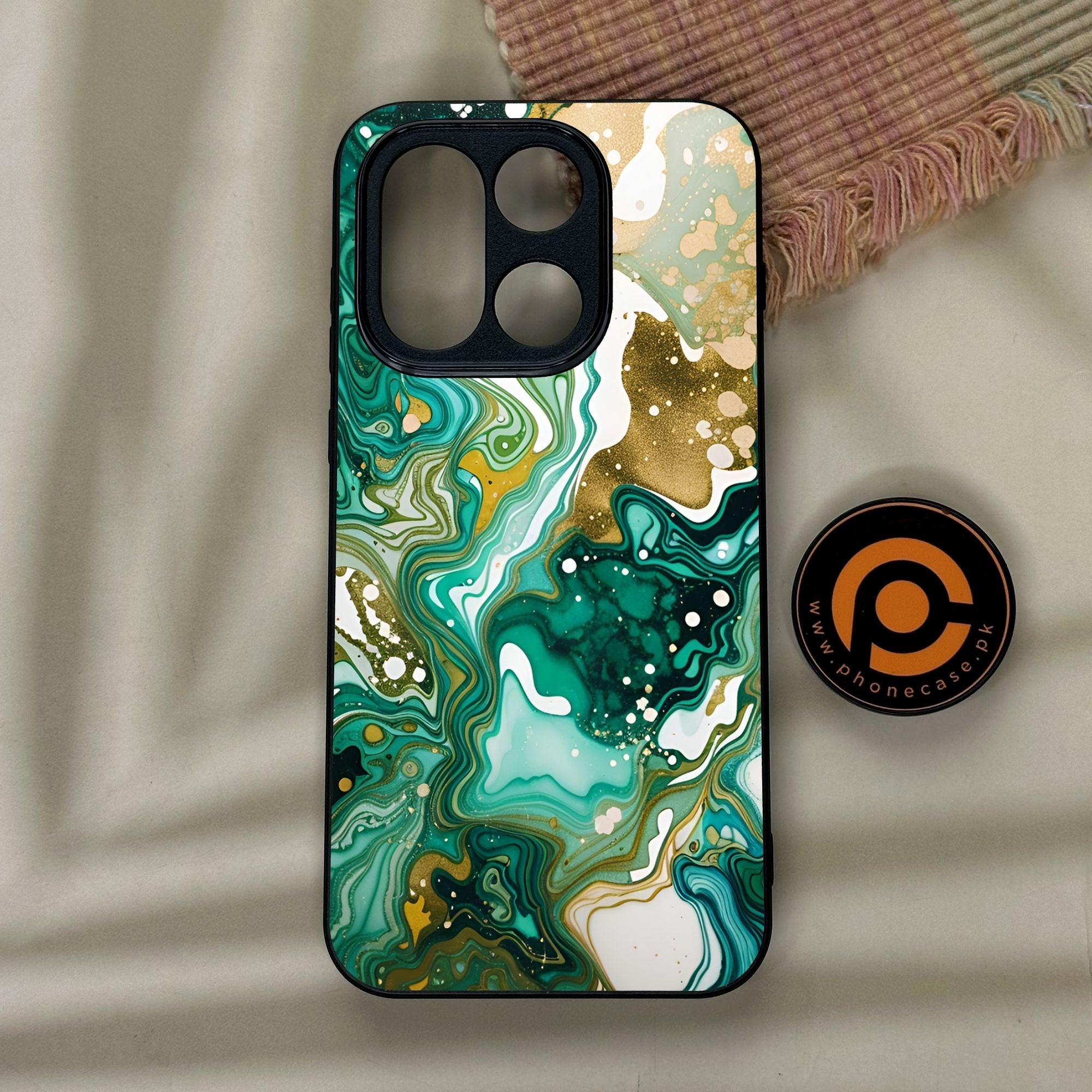 OnePlus 15 - Liquid 2.0 Design 8 - Premium Metal Printed Soft Bumper Shock Proof Case