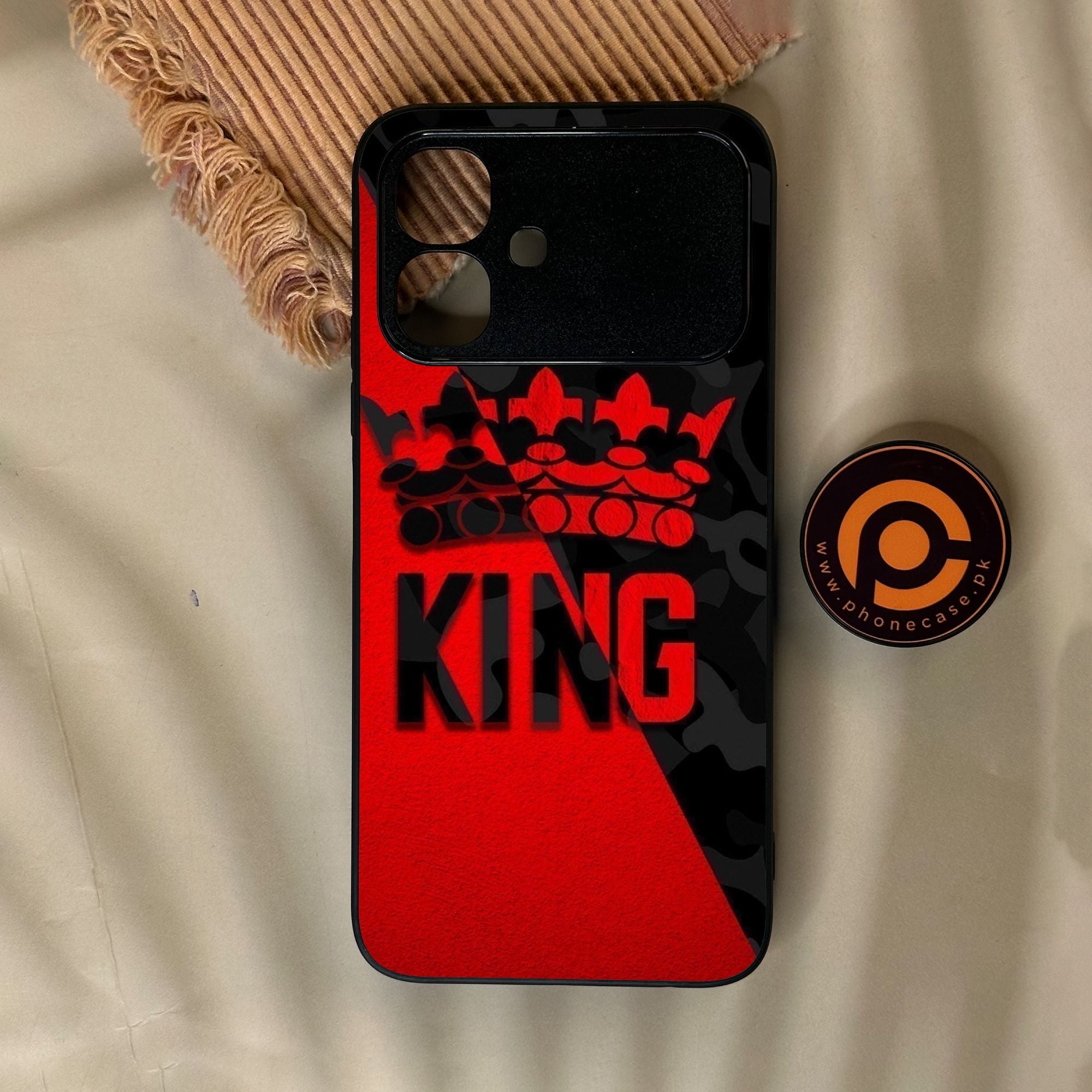 Infinix Smart 20 - King Design 6 - Premium Metal Printed Soft Bumper Shock Proof Case