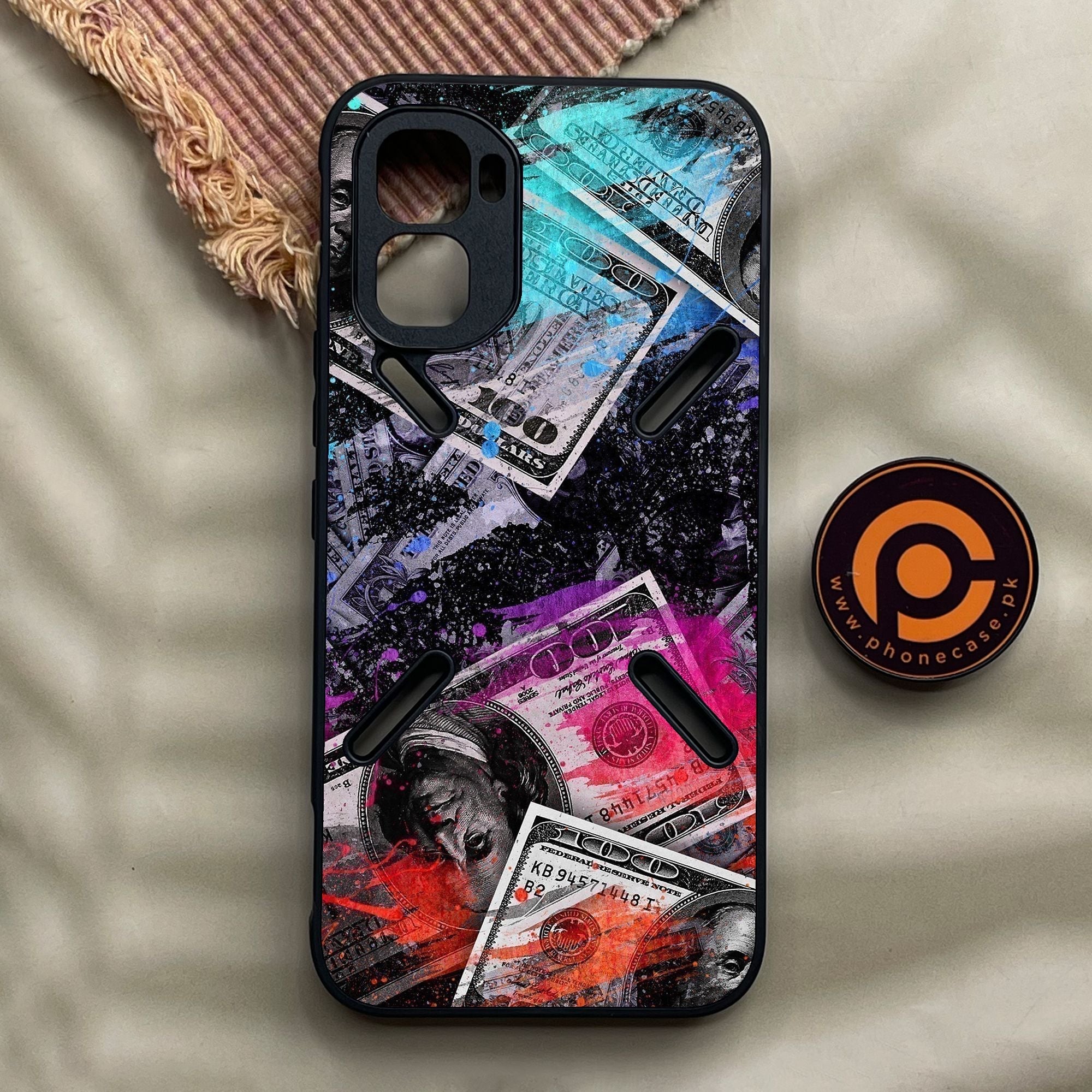 Infinix GT 50 Pro - Dollar Design 4 - Premium Metal Printed Soft Bumper Shock Proof Case