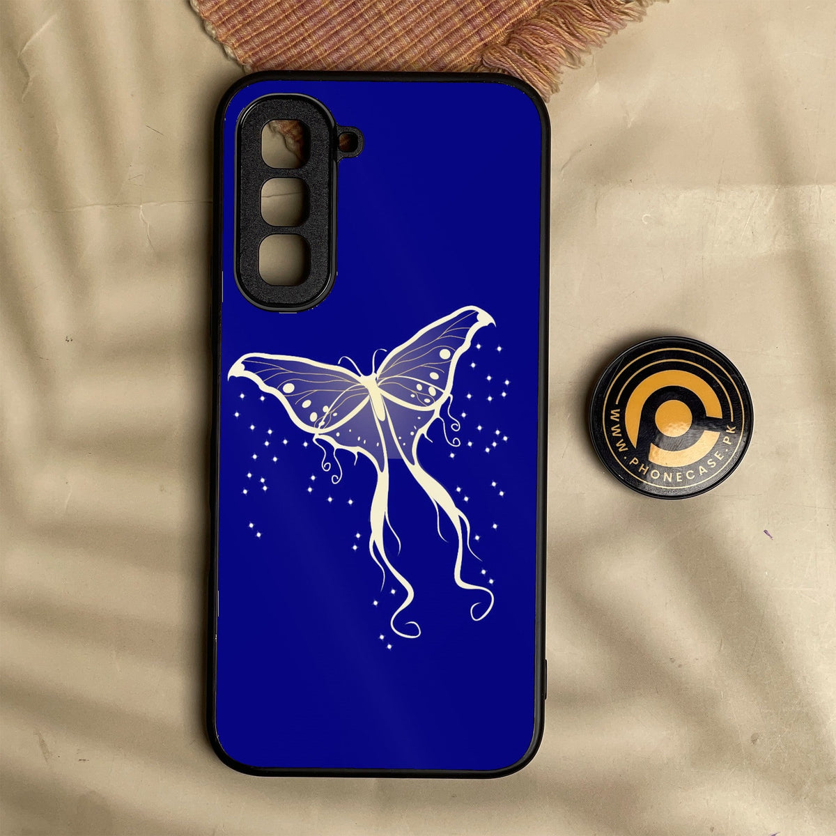 Infinix Hot 70 - Butterflies Design 1 - Premium Metal Printed Soft Bumper Shock Proof Case