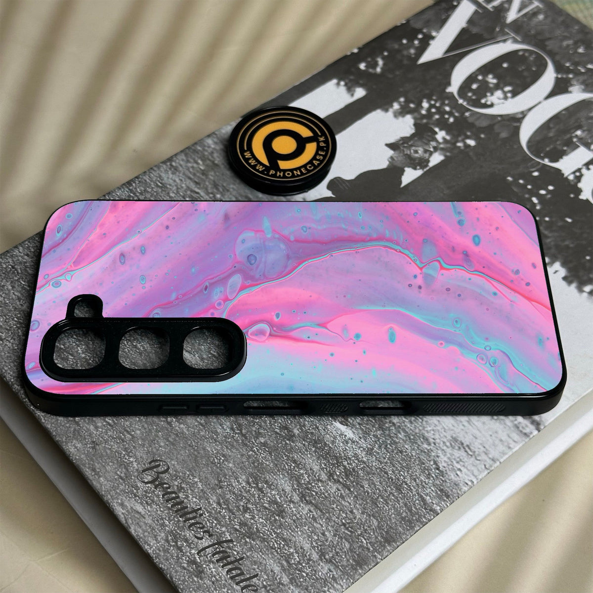 Infinix Hot 70 Pro - Pink Marble 2.0 Design 1 - Premium Metal Printed Soft Bumper Shock Proof Case