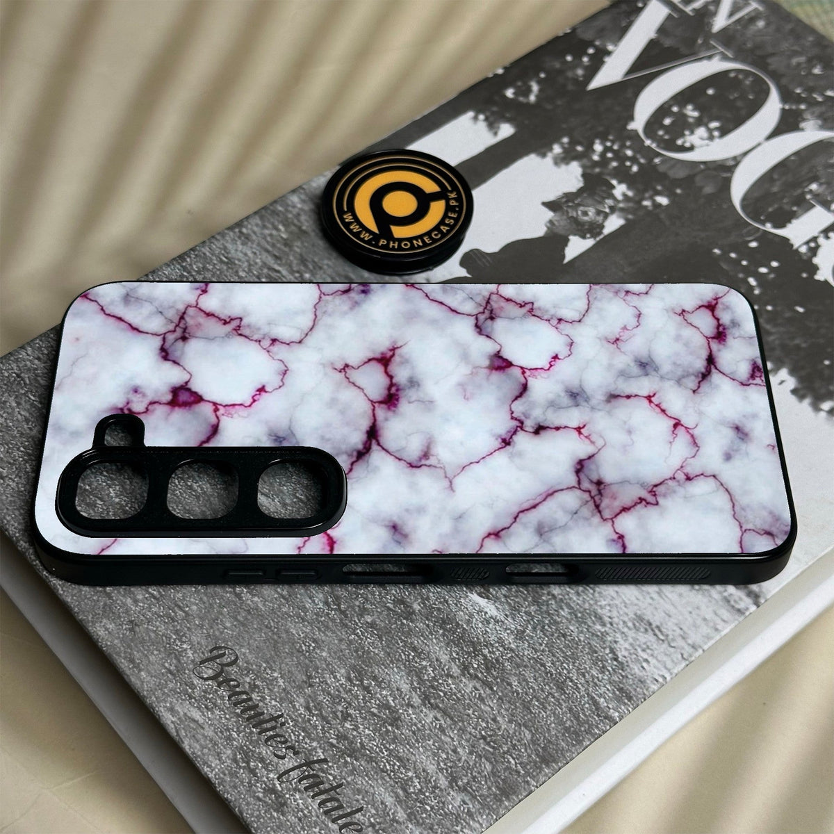 Infinix Hot 70 Pro - White Design 1 - Premium Metal Printed Soft Bumper Shock Proof Case