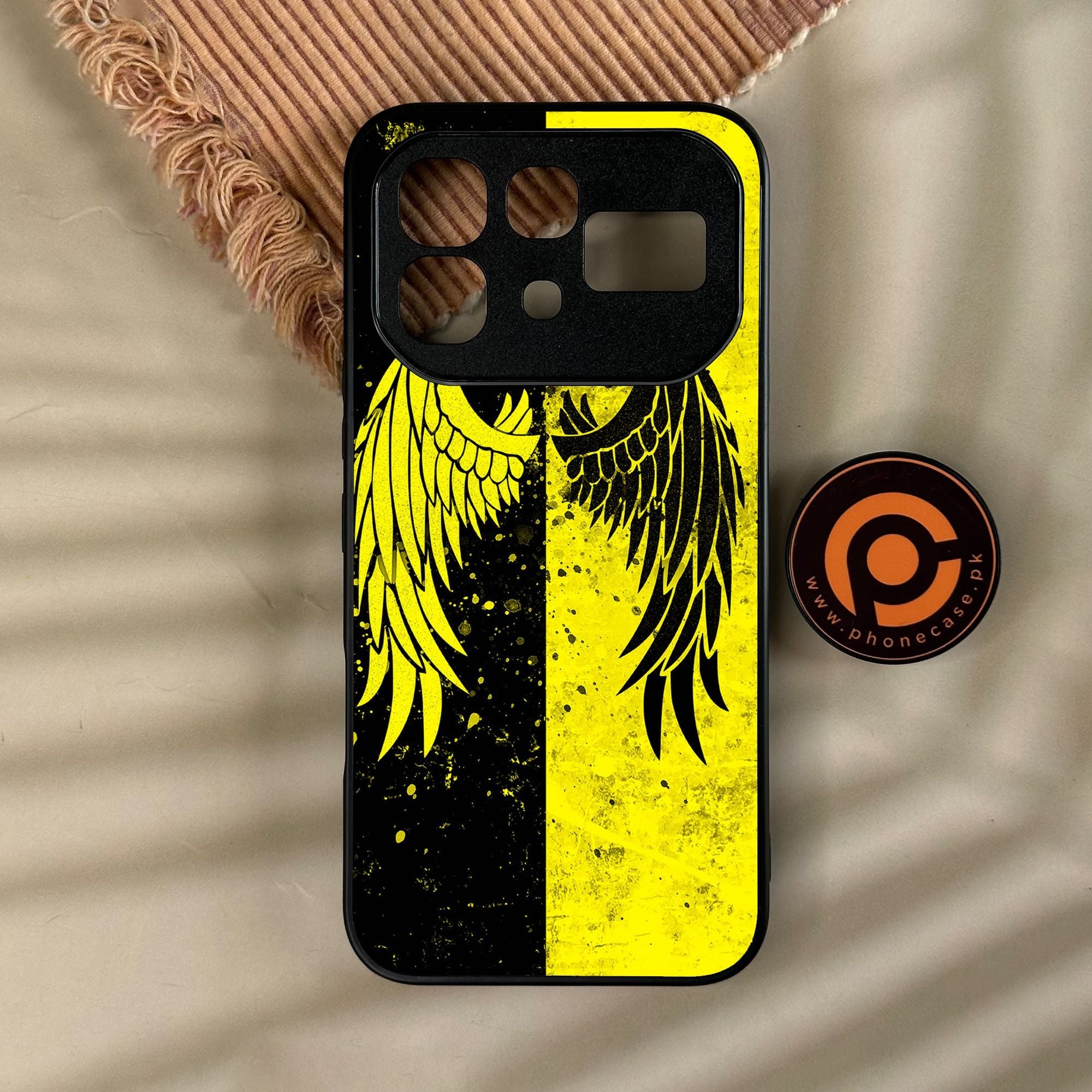 Infinix Note 60 - Angel 2.0 Design 1 - Premium Metal Printed Soft Bumper Shock Proof Case