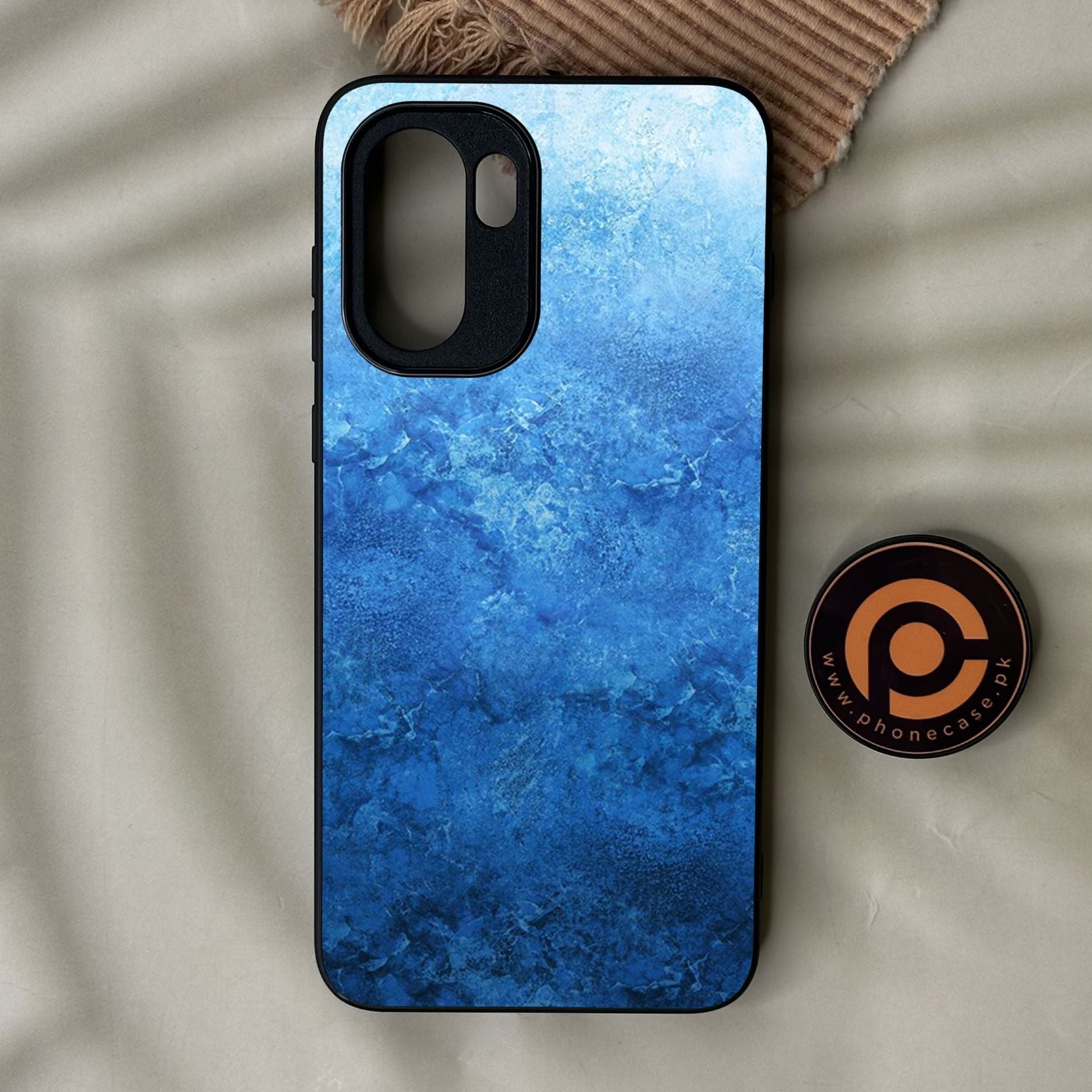 OnePlus Ace 6 - Blue Marble Design 2 - Premium Metal Printed Soft Bumper Shock Proof Case