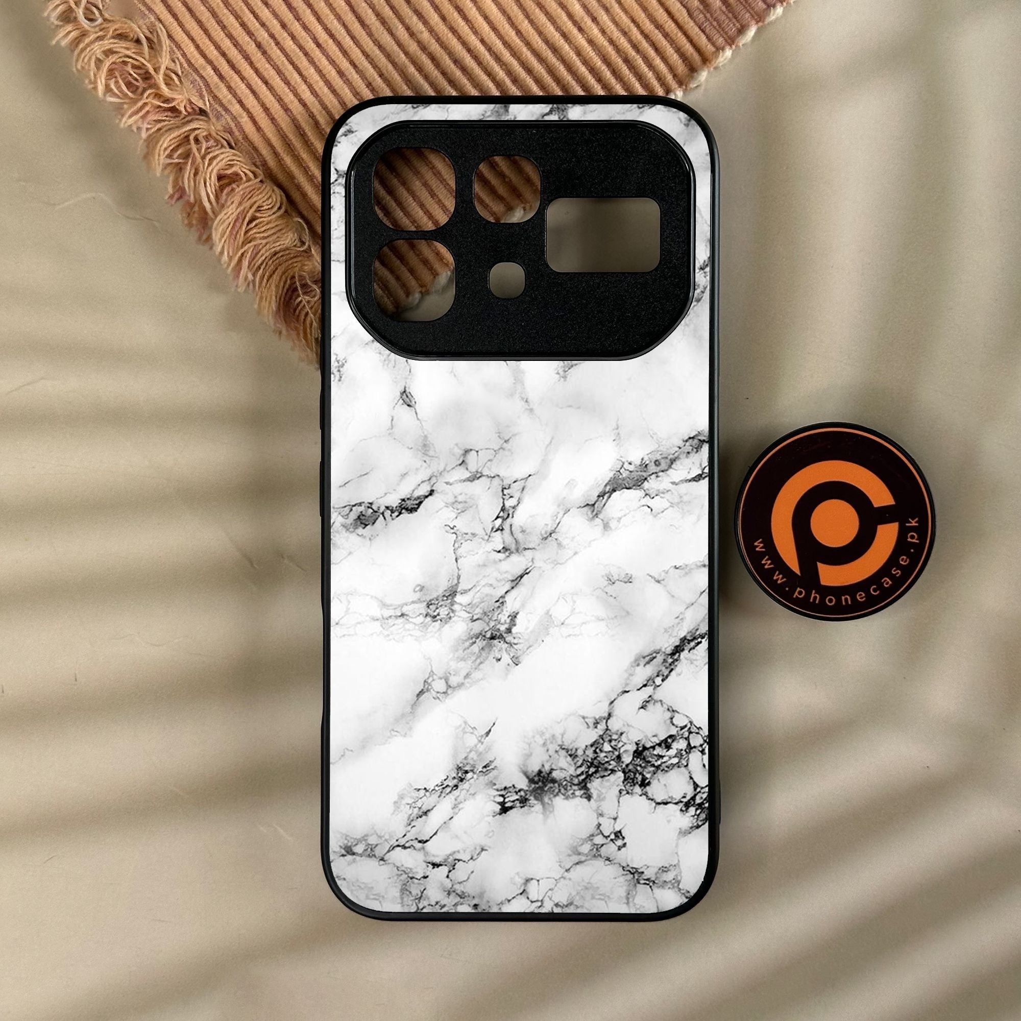 Infinix Note 60 Pro - White Design 7 - Premium Metal Printed Soft Bumper Shock Proof Case
