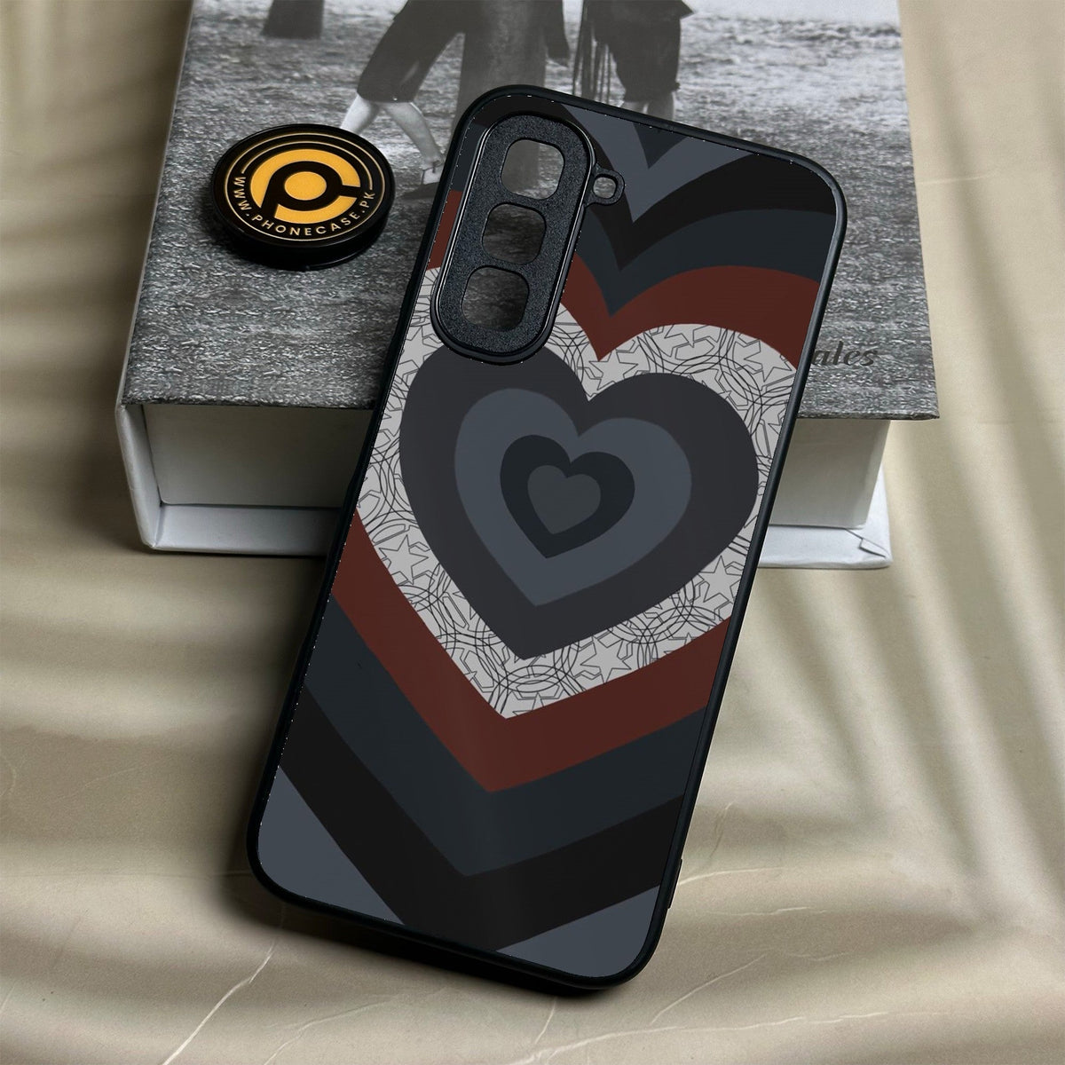 Infinix Hot 70 - Heart 2.0 Design 7 - Premium Metal Printed Soft Bumper Shock Proof Case