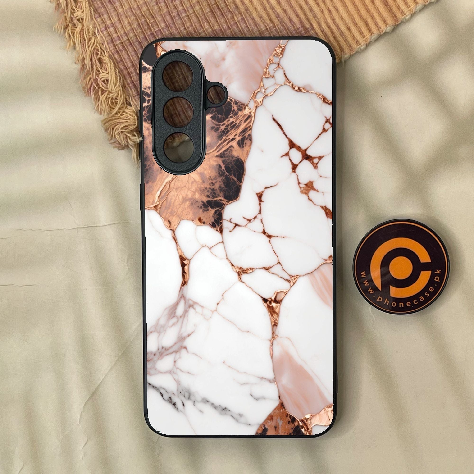 Samsung Galaxy A37 - Liquid Marble Design 5 - Premium Metal Printed Soft Bumper Shock Proof Case