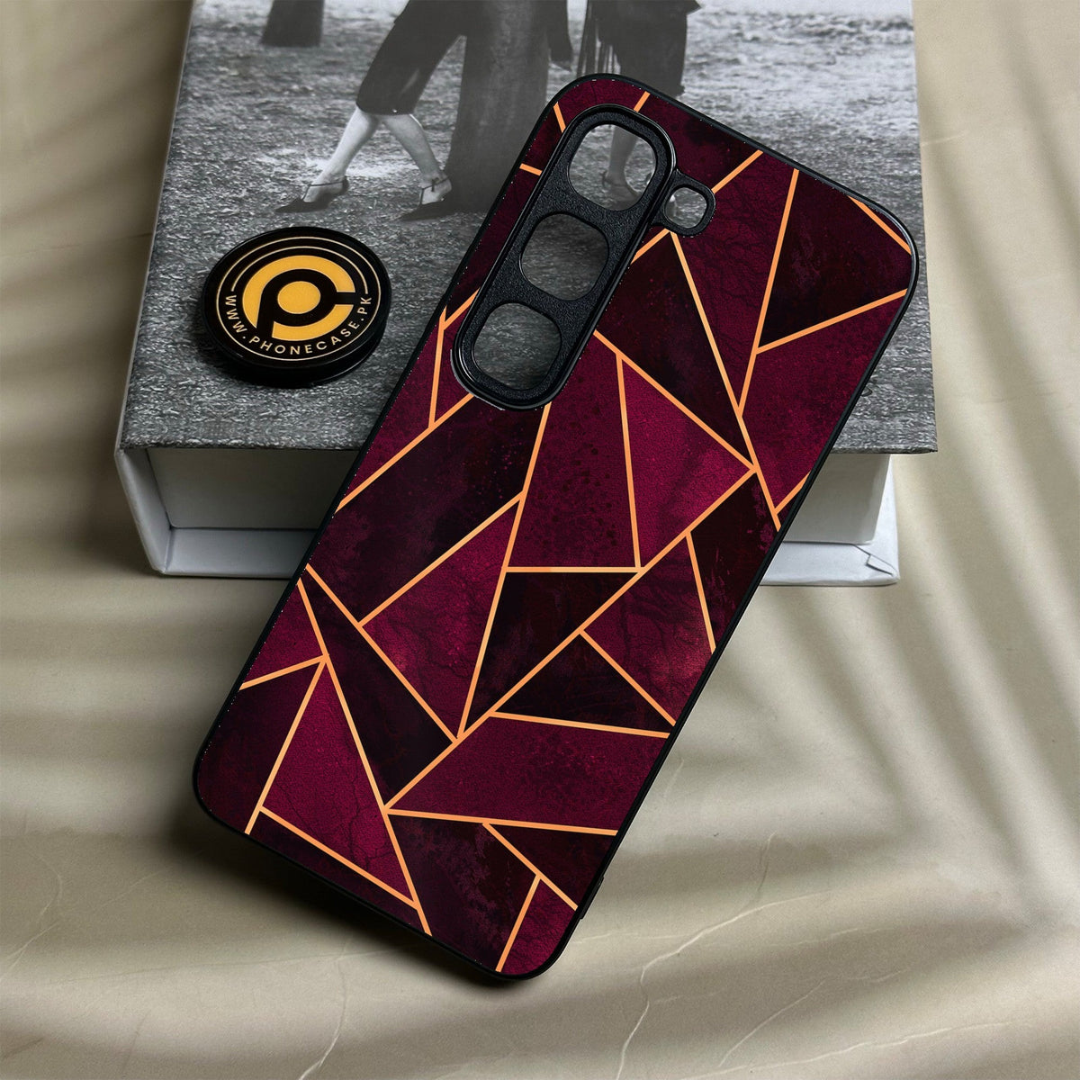Infinix Hot 70 Pro - Geometric Design 7 - Premium Metal Printed Soft Bumper Shock Proof Case