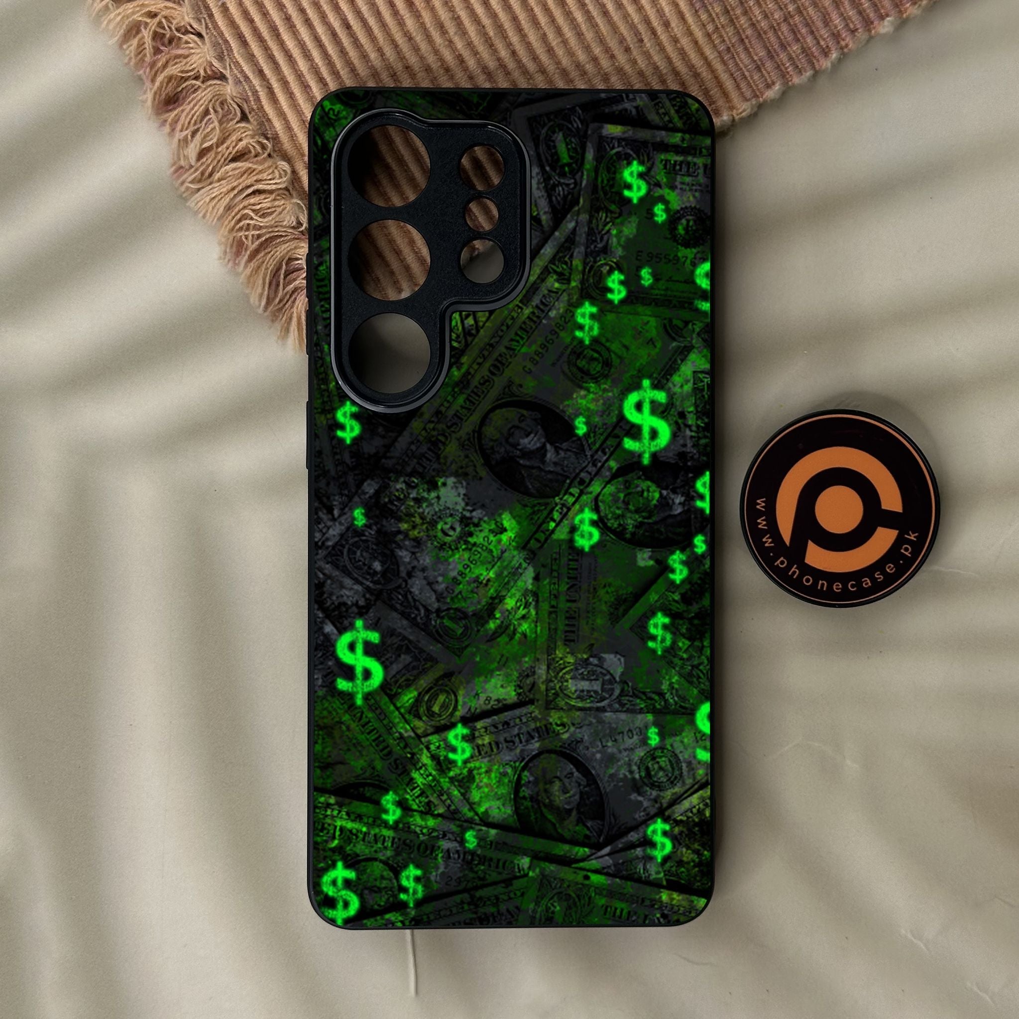 Galaxy S26 Ultra - Dollar Design 5 - Premium Metal Printed Soft Bumper Shock Proof Case