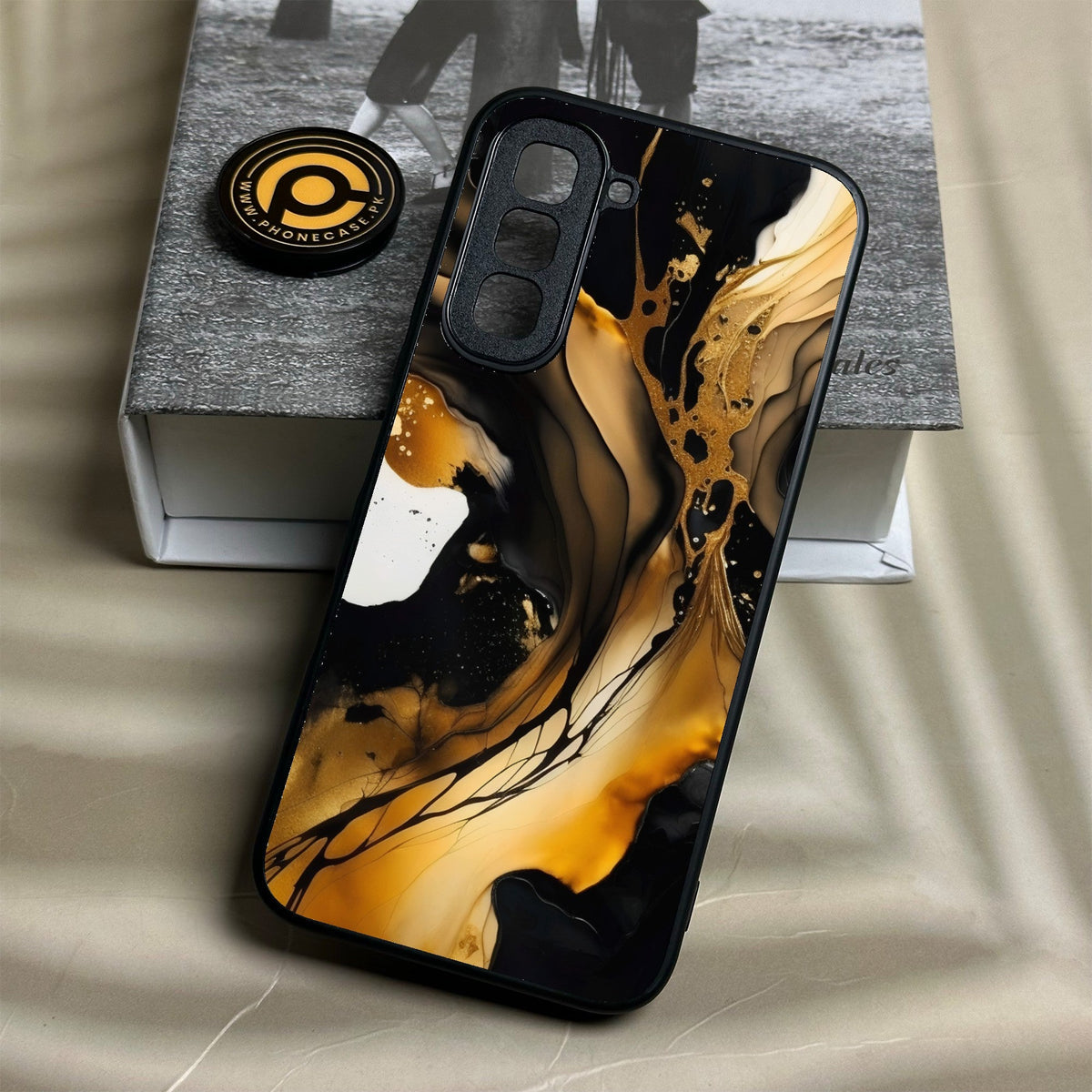 Infinix Hot 70 - Liquid 2.0 Design 10 - Premium Metal Printed Soft Bumper Shock Proof Case