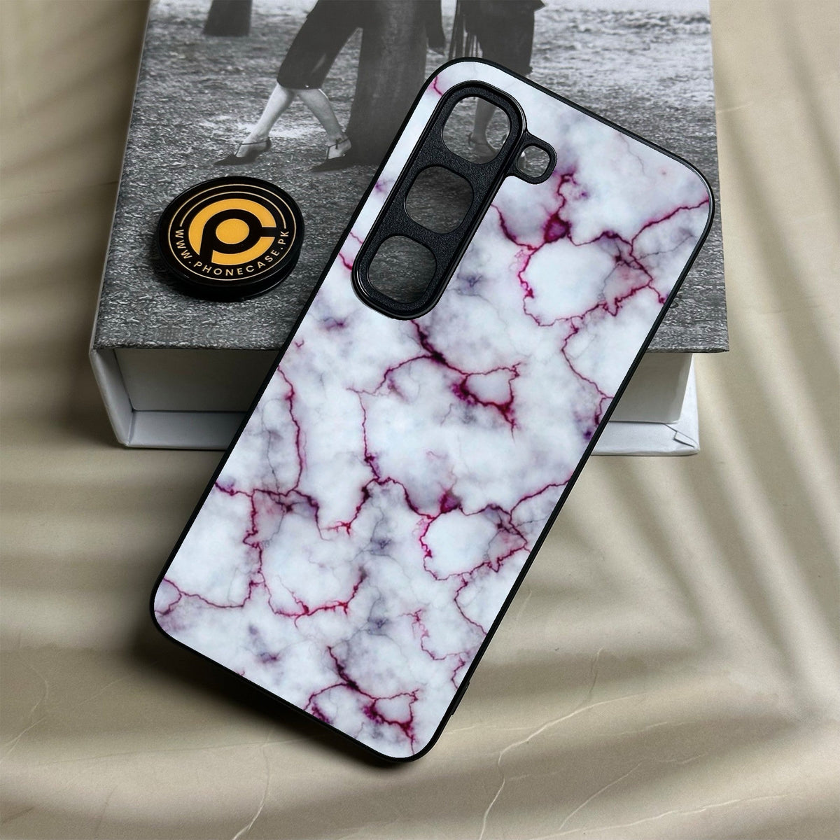 Infinix Hot 70 Pro - White Design 1 - Premium Metal Printed Soft Bumper Shock Proof Case