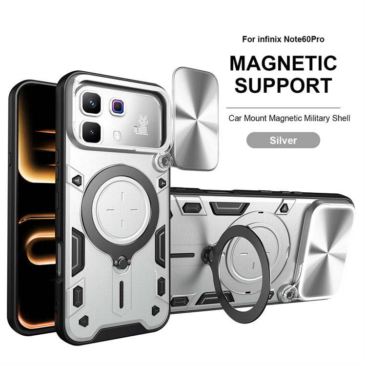 Infinix Note 60 Pro/60 Pro - Stryker Heavy-Duty Magnetic Case with Sliding Lens Protector