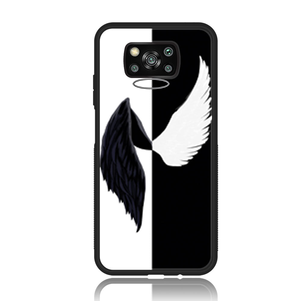 Xiaomi Poco X3 - Angel Wings 2.0  Series - Premium Printed Glass soft Bumper shock Proof Case