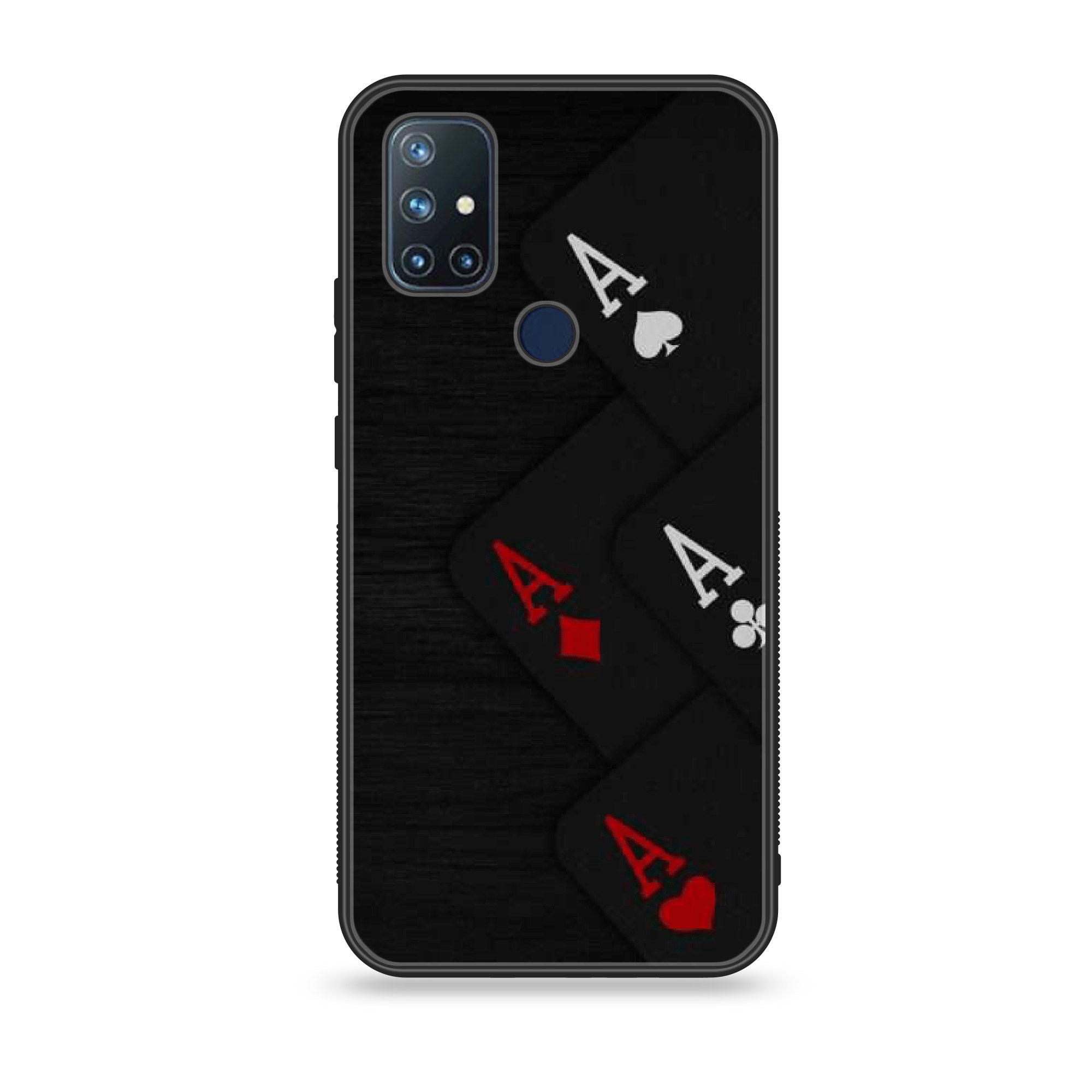 OnePlus Nord N10-Black Art Series - Premium Printed Glass soft Bumper shock Proof Case