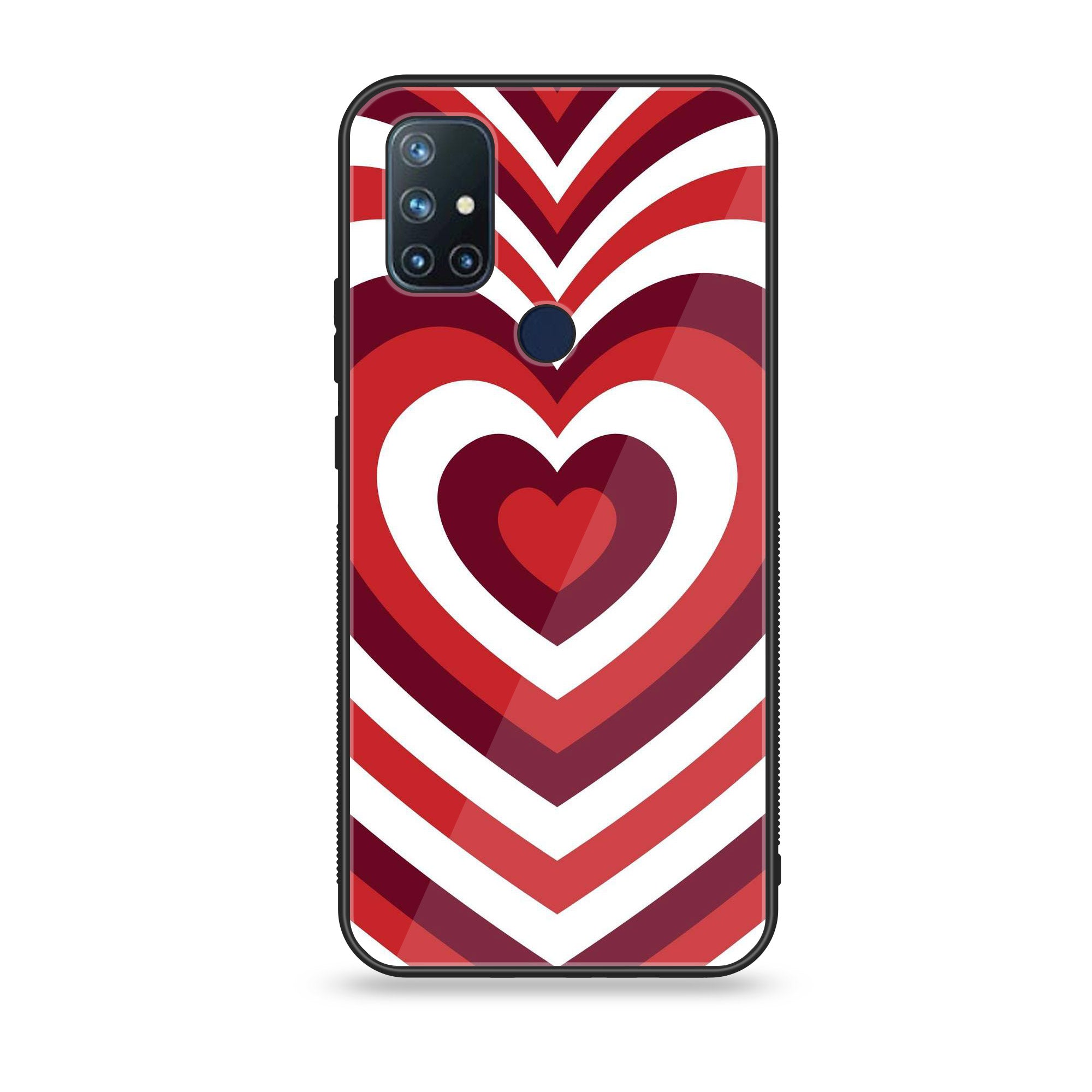 OnePlus Nord N10-Heart Beat Series - Premium Printed Glass soft Bumper shock Proof Case
