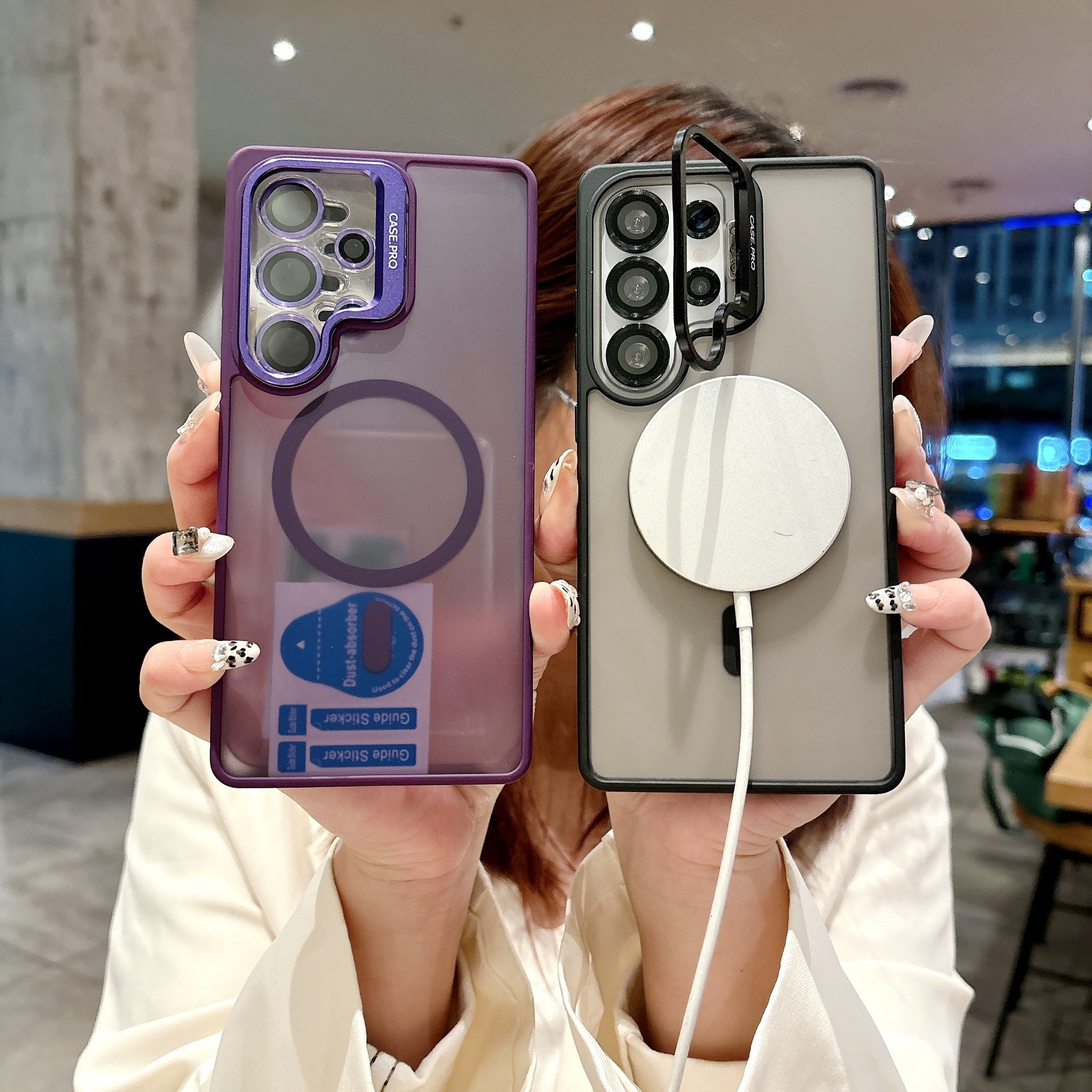 Galaxy S26 - Linex Matte Magnetic Lens Holder Case with Metal Lens Kit