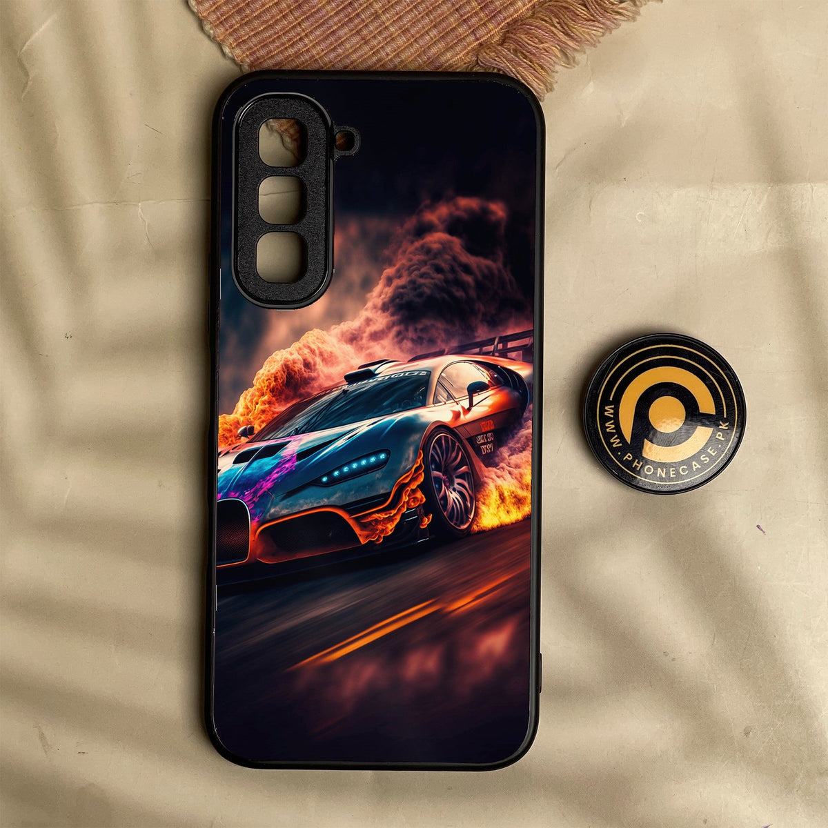 Infinix Hot 70 - Racing Design 4 - Premium Metal Printed Soft Bumper Shock Proof Case