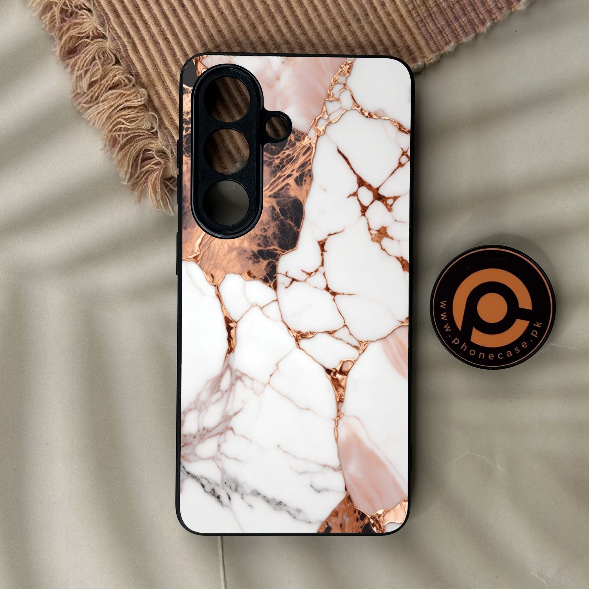 Galaxy S26 - Liquid Marble Design 5 - Premium Metal Printed Soft Bumper Shock Proof Case