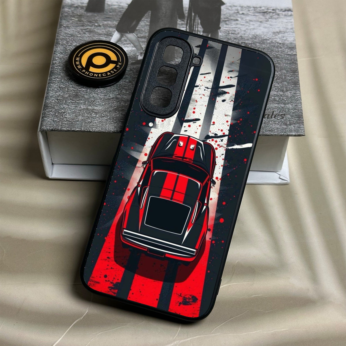 Infinix Hot 70 - Top-down Track - Premium Metal Printed Soft Bumper Shock Proof Case