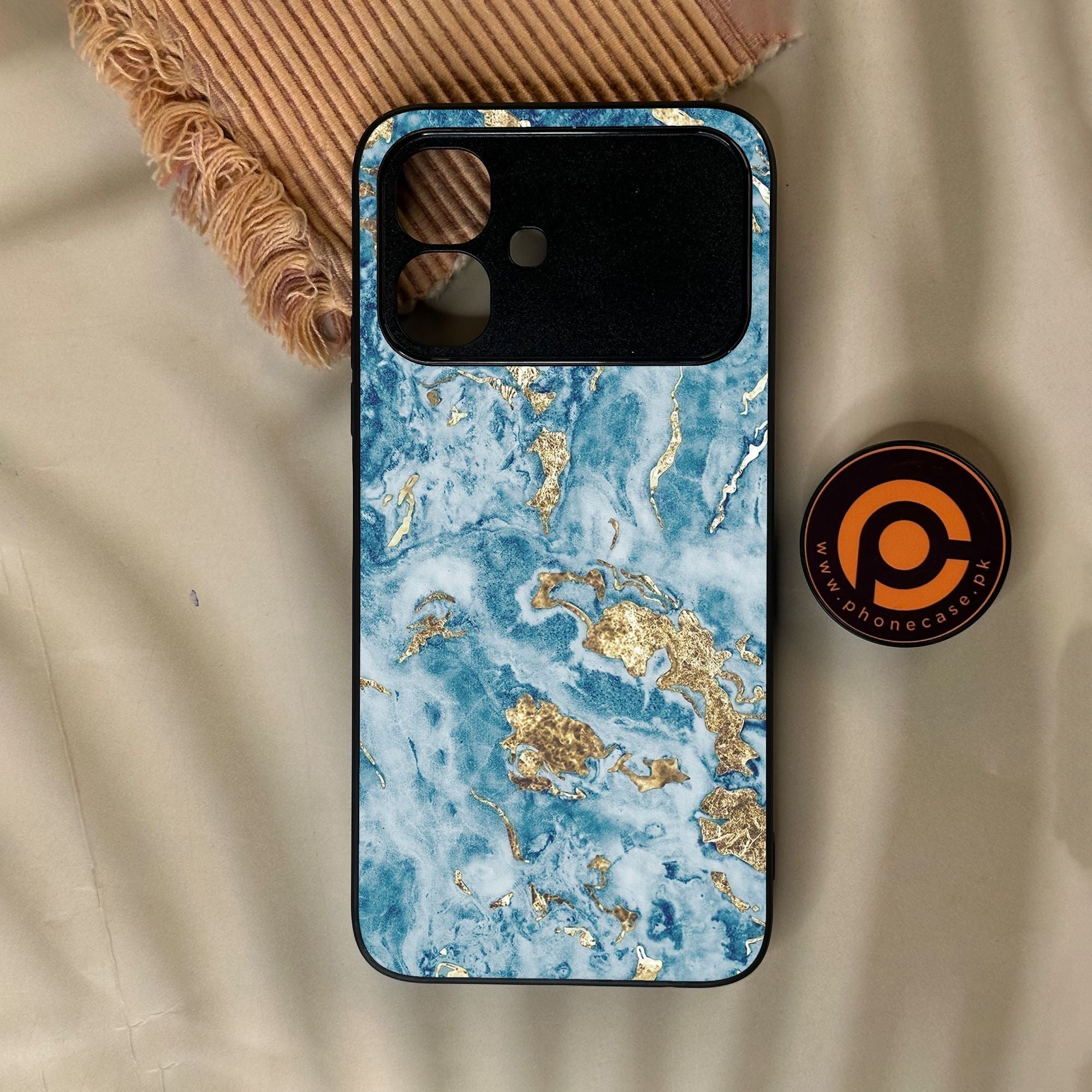 Infinix Smart 20 - Blue 2.0 Design 7 - Premium Metal Printed Soft Bumper Shock Proof Case
