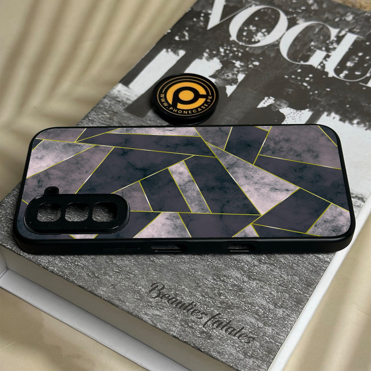 Infinix Hot 70 - Geometric Design 2 - Premium Metal Printed Soft Bumper Shock Proof Case