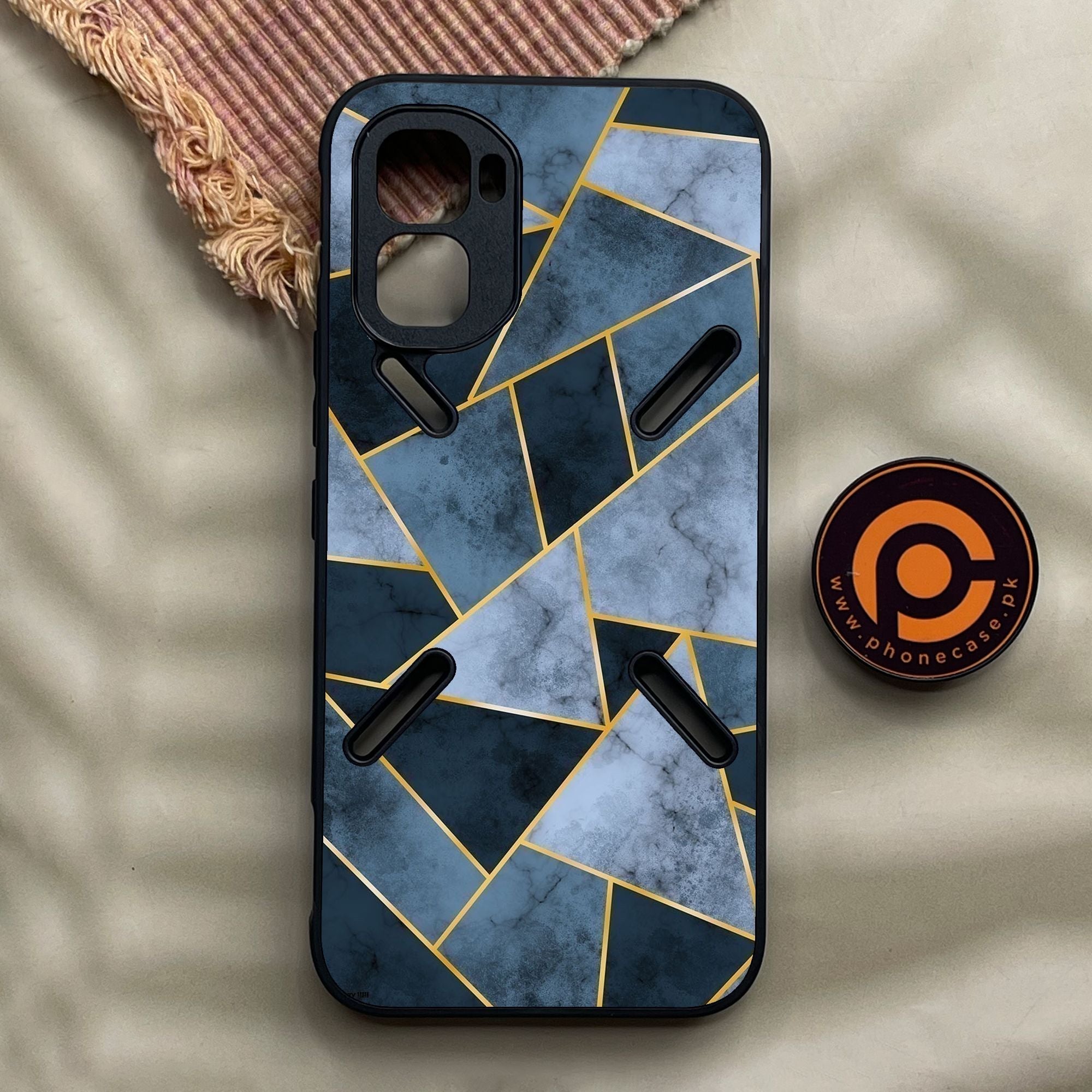 Infinix GT 50 Pro - Geometric Design 3 - Premium Metal Printed Soft Bumper Shock Proof Case
