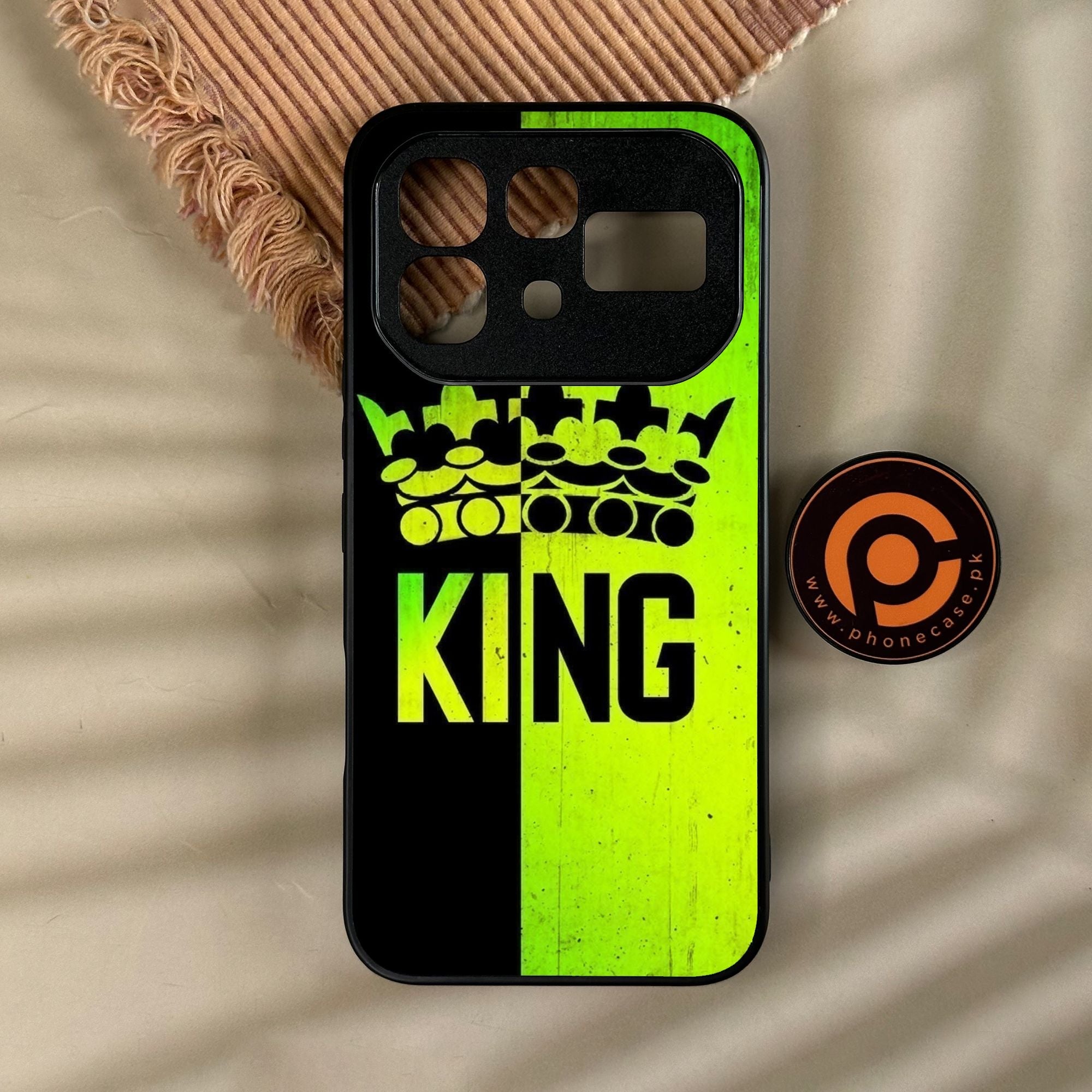 Infinix Note 60 - King Design 3 - Premium Metal Printed Soft Bumper Shock Proof Case