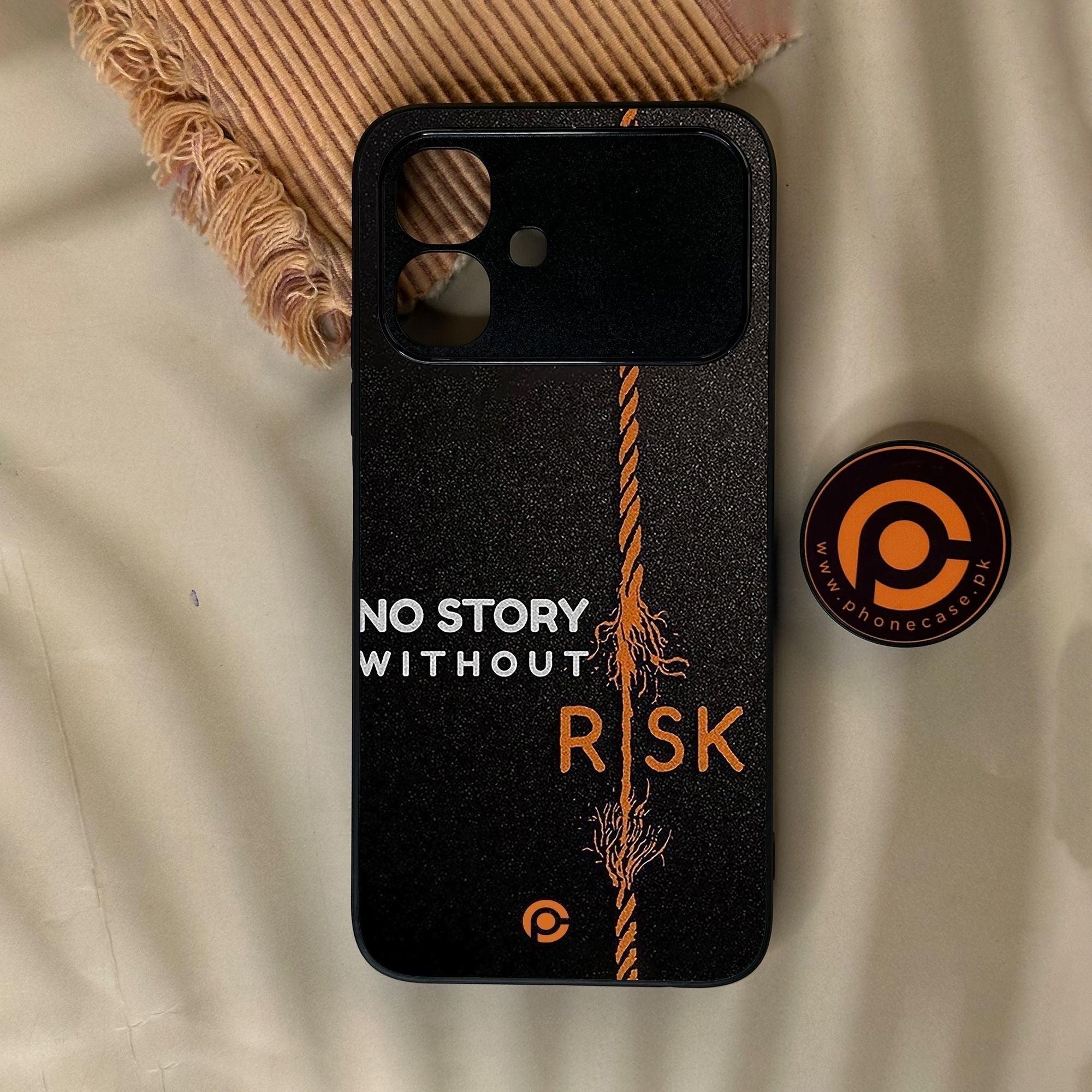 Infinix Smart 20 - The Risk Taker - Premium Metal Printed Soft Bumper Shock Proof Case