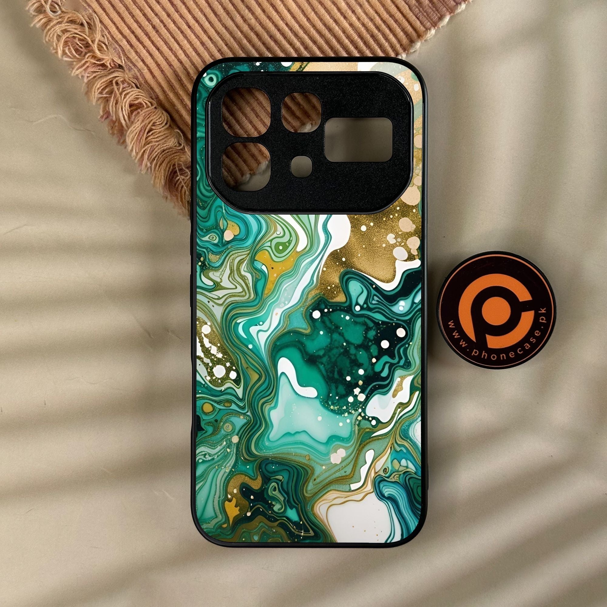 Infinix Note 60 Pro - Liquid 2.0 Design 8 - Premium Metal Printed Soft Bumper Shock Proof Case