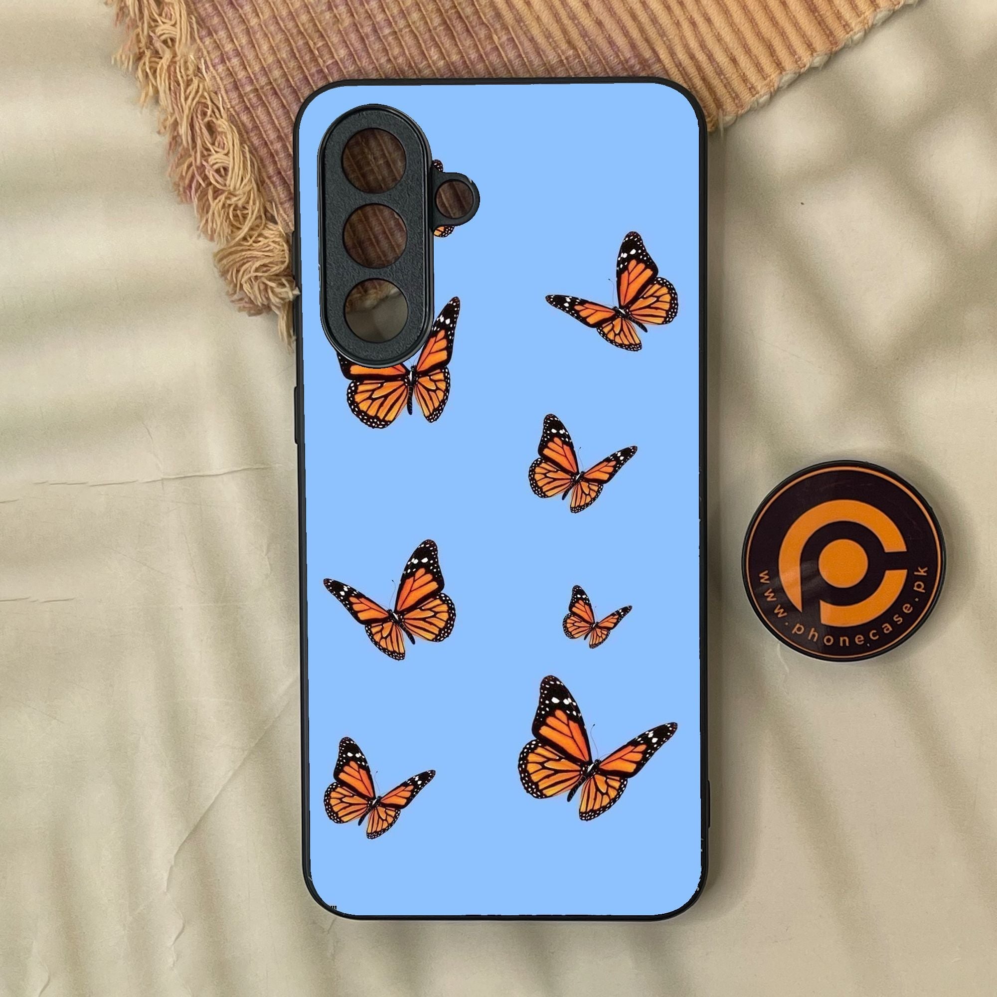 Samsung Galaxy A37 - Butterflies Design 3 - Premium Metal Printed Soft Bumper Shock Proof Case