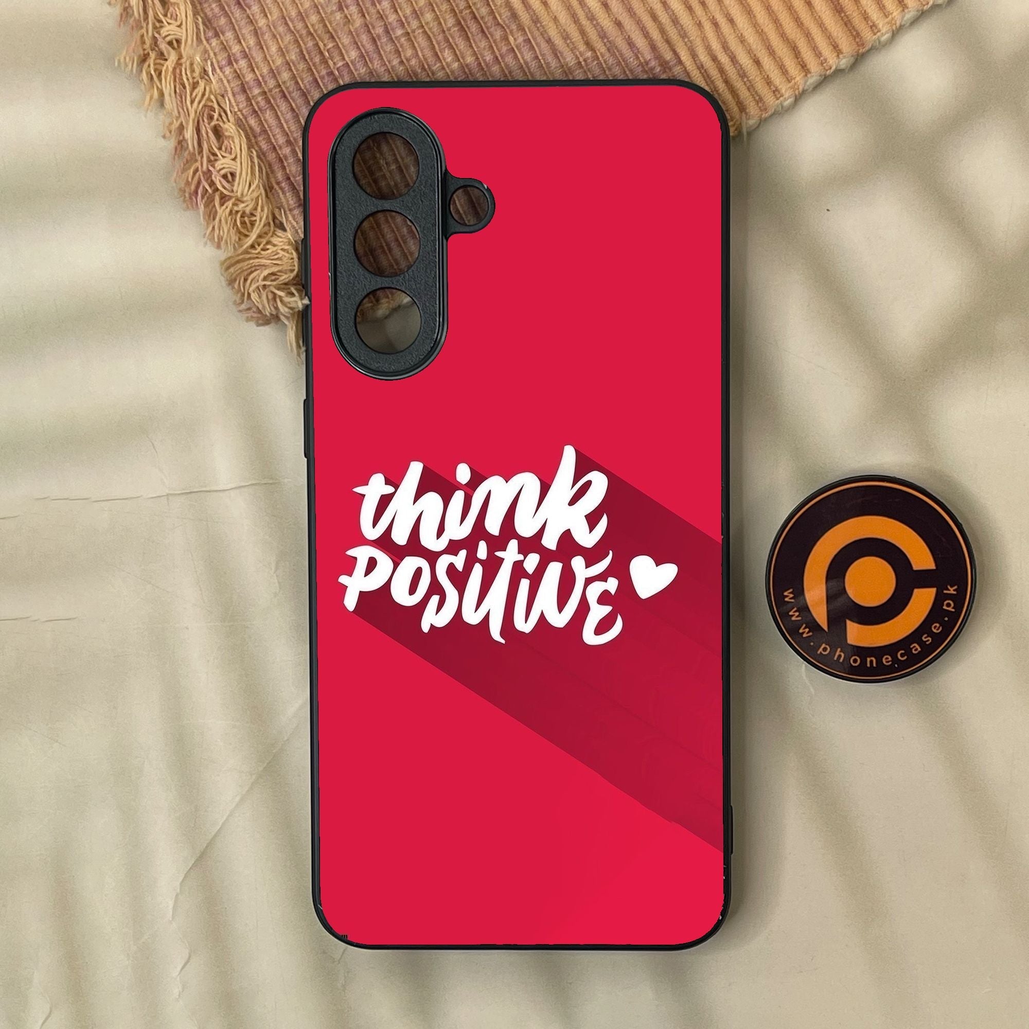 Samsung Galaxy A57 - Think Positive Design - Premium Metal Printed Soft Bumper Shock Proof Case