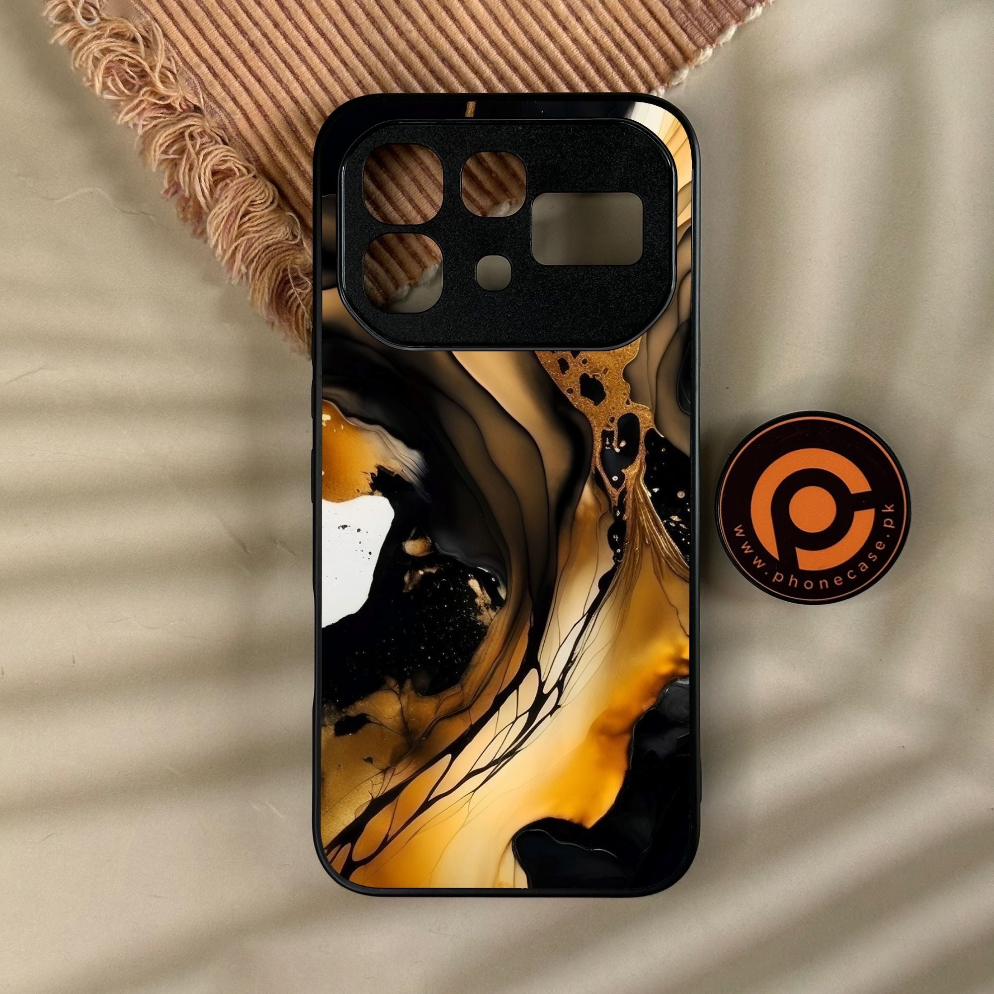 Infinix Note 60 - Liquid 2.0 Design 10 - Premium Metal Printed Soft Bumper Shock Proof Case
