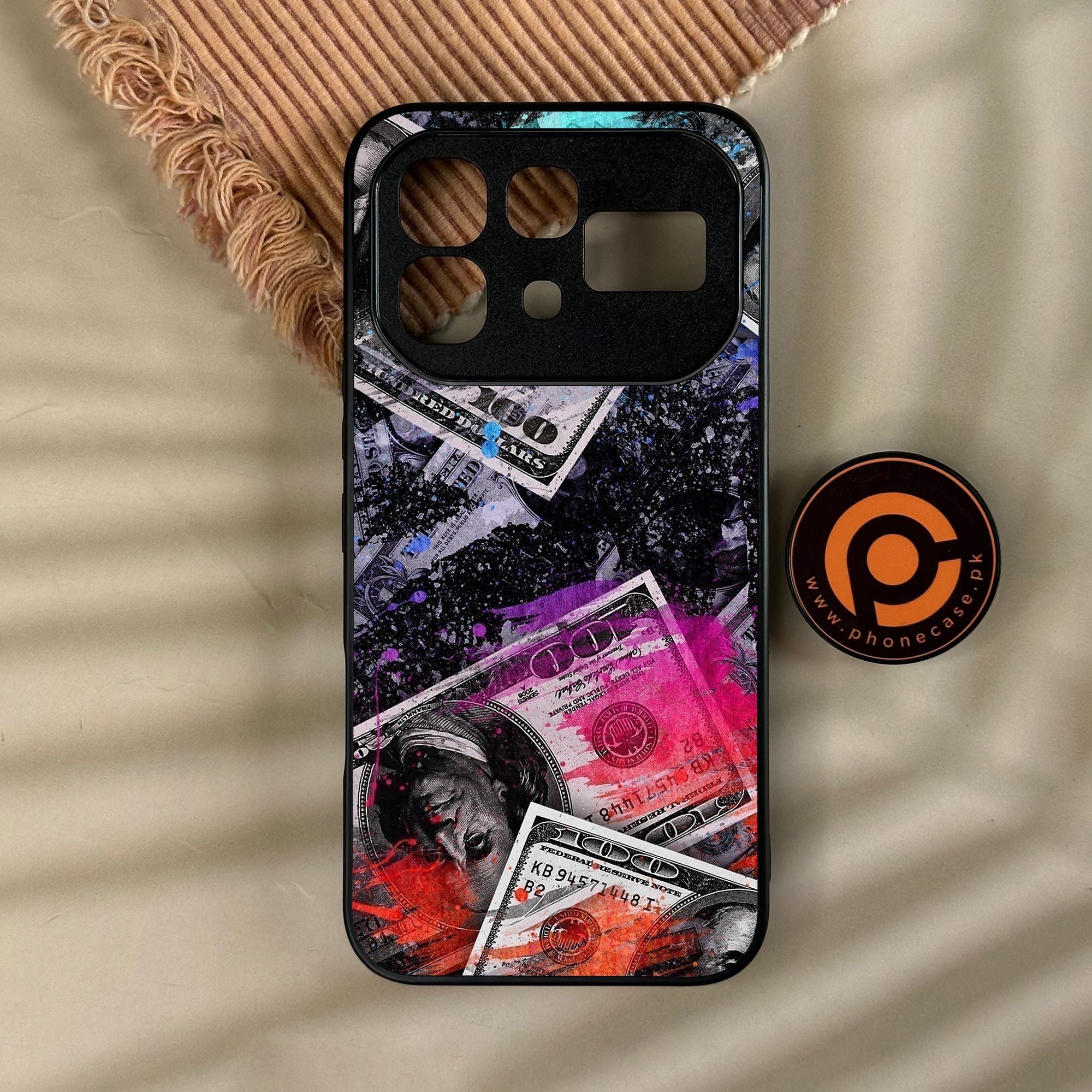 Infinix Note 60 - Dollar Design 4 - Premium Metal Printed Soft Bumper Shock Proof Case