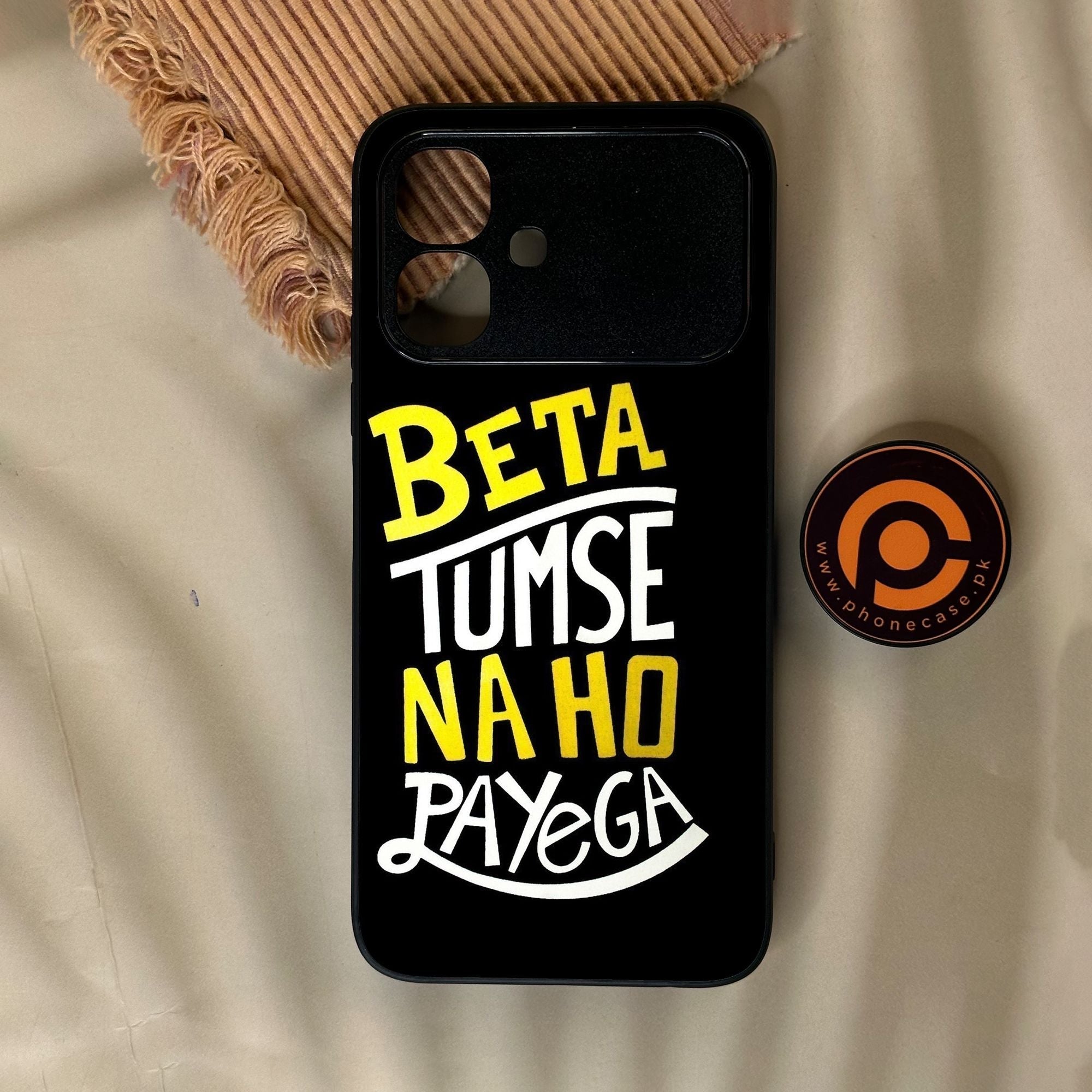 Infinix Smart 20 - Beta Tum Se Na Ho - Premium Metal Printed Soft Bumper Shock Proof Case
