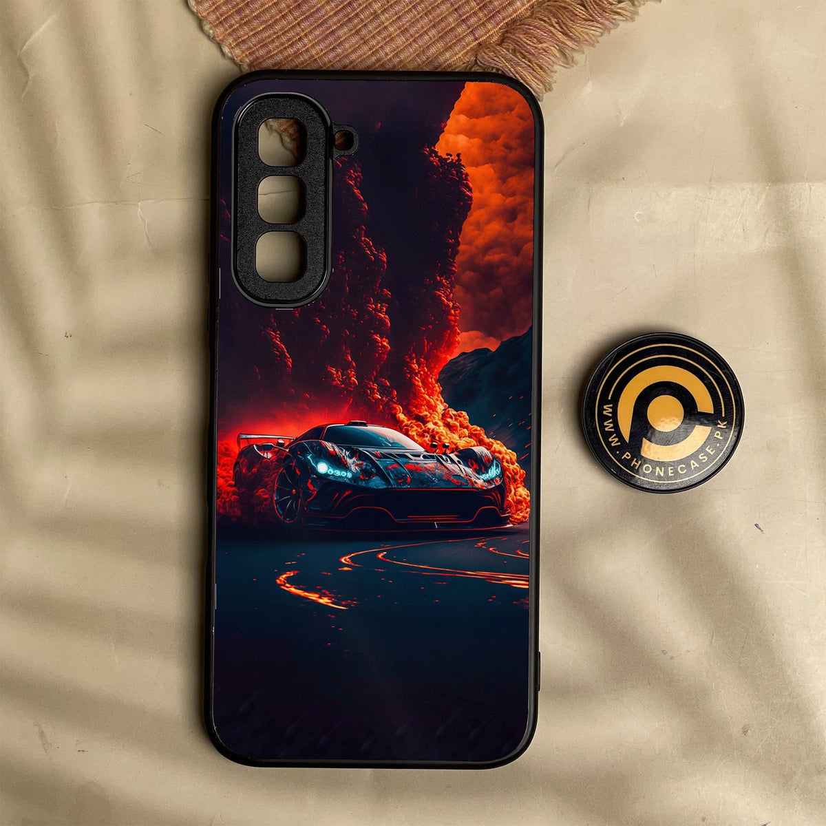 Infinix Hot 70 - Racing Design 6 - Premium Metal Printed Soft Bumper Shock Proof Case