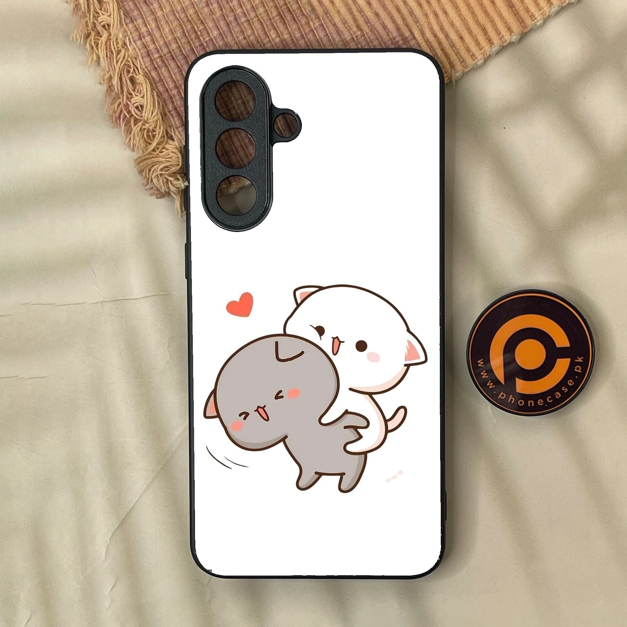 Samsung Galaxy A57 - Cute Bubu Dudu Design 4 - Premium Metal Printed Soft Bumper Shock Proof Case