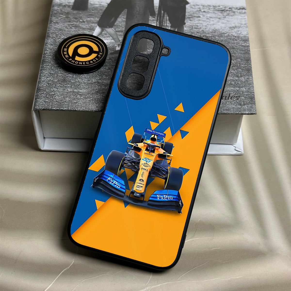 Infinix Hot 70 - Formula 1 Design 7 - Premium Metal Printed Soft Bumper Shock Proof Case