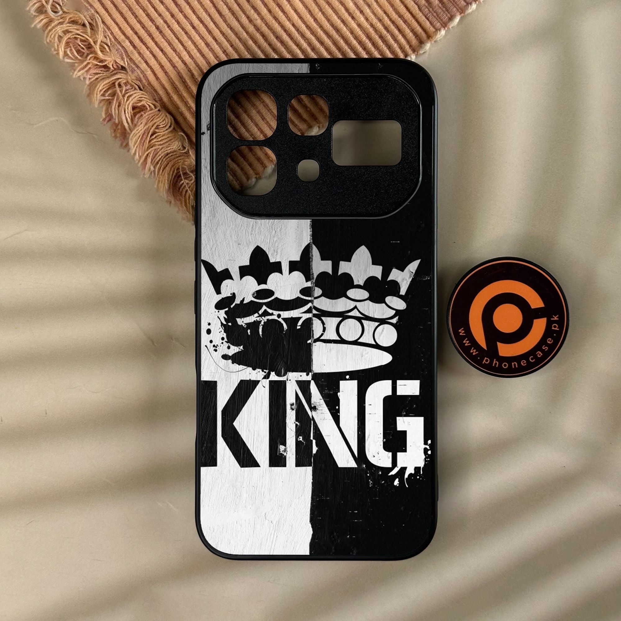 Infinix Note 60 - King Design 7 - Premium Metal Printed Soft Bumper Shock Proof Case