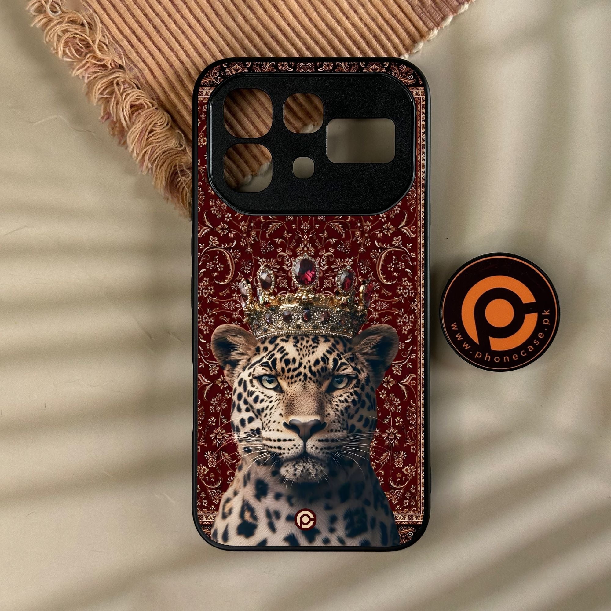 Infinix Note 60 Pro - Leopard - Premium Metal Printed Soft Bumper Shock Proof Case
