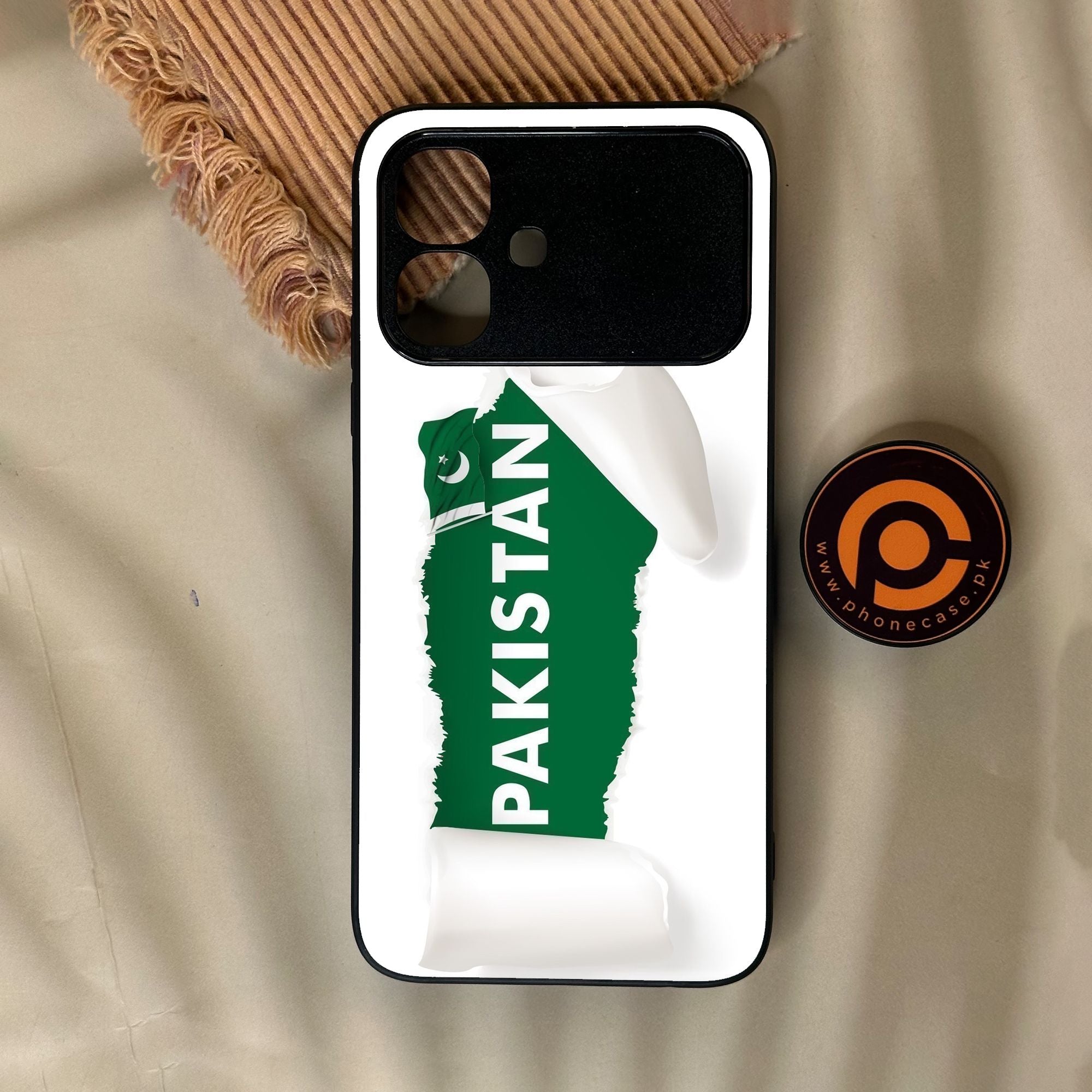 Infinix Smart 20 - Pakistani Flag Design 3 - Premium Metal Printed Soft Bumper Shock Proof Case