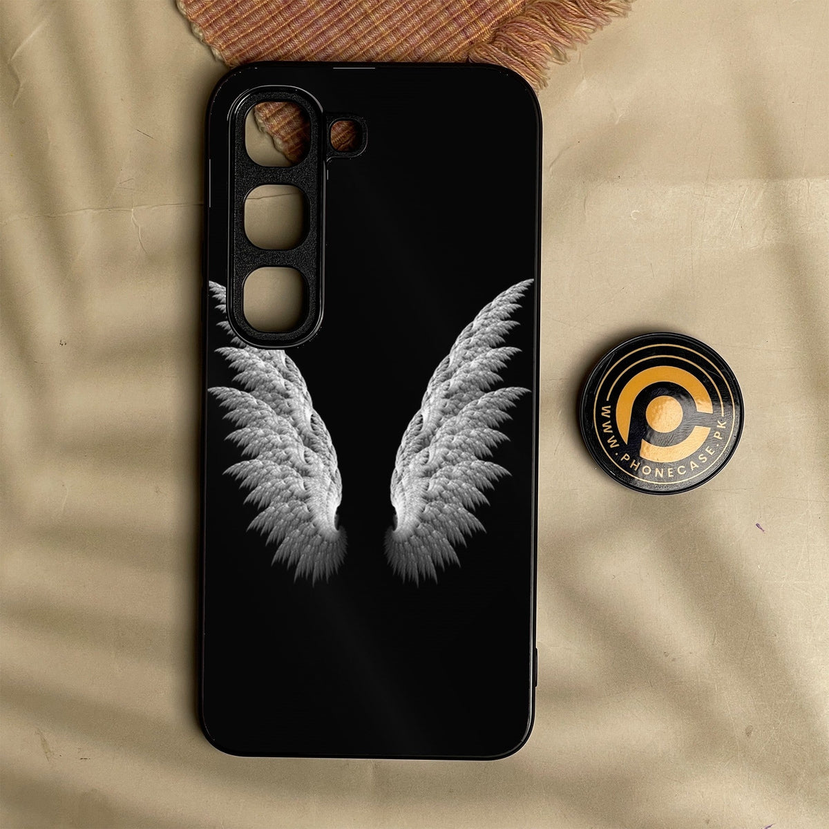 Infinix Hot 70 Pro - Angel Wings Design 6 - Premium Metal Printed Soft Bumper Shock Proof Case