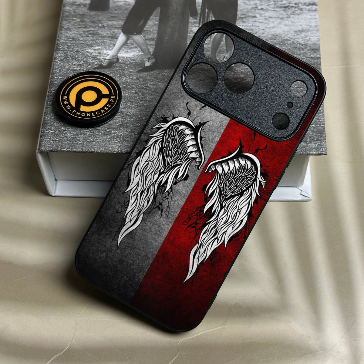 Iphone 18 Pro - Angel Wings Design 2 - Premium Metal Printed Soft Bumper Shock Proof Case