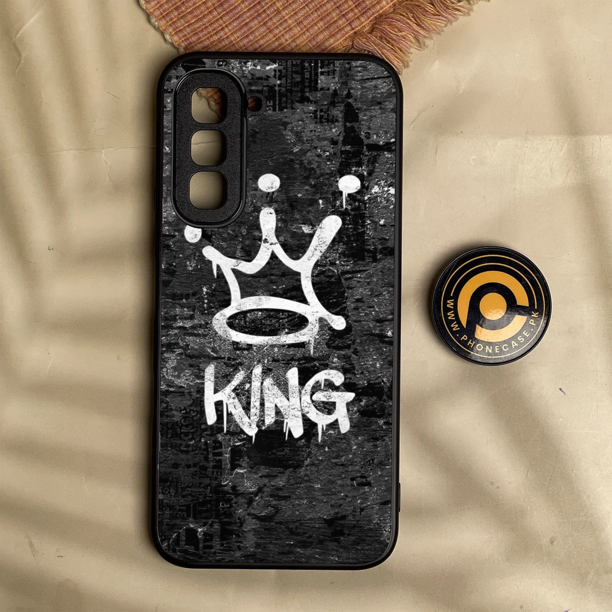 Infinix Hot 70 - King Design 8 - Premium Metal Printed Soft Bumper Shock Proof Case